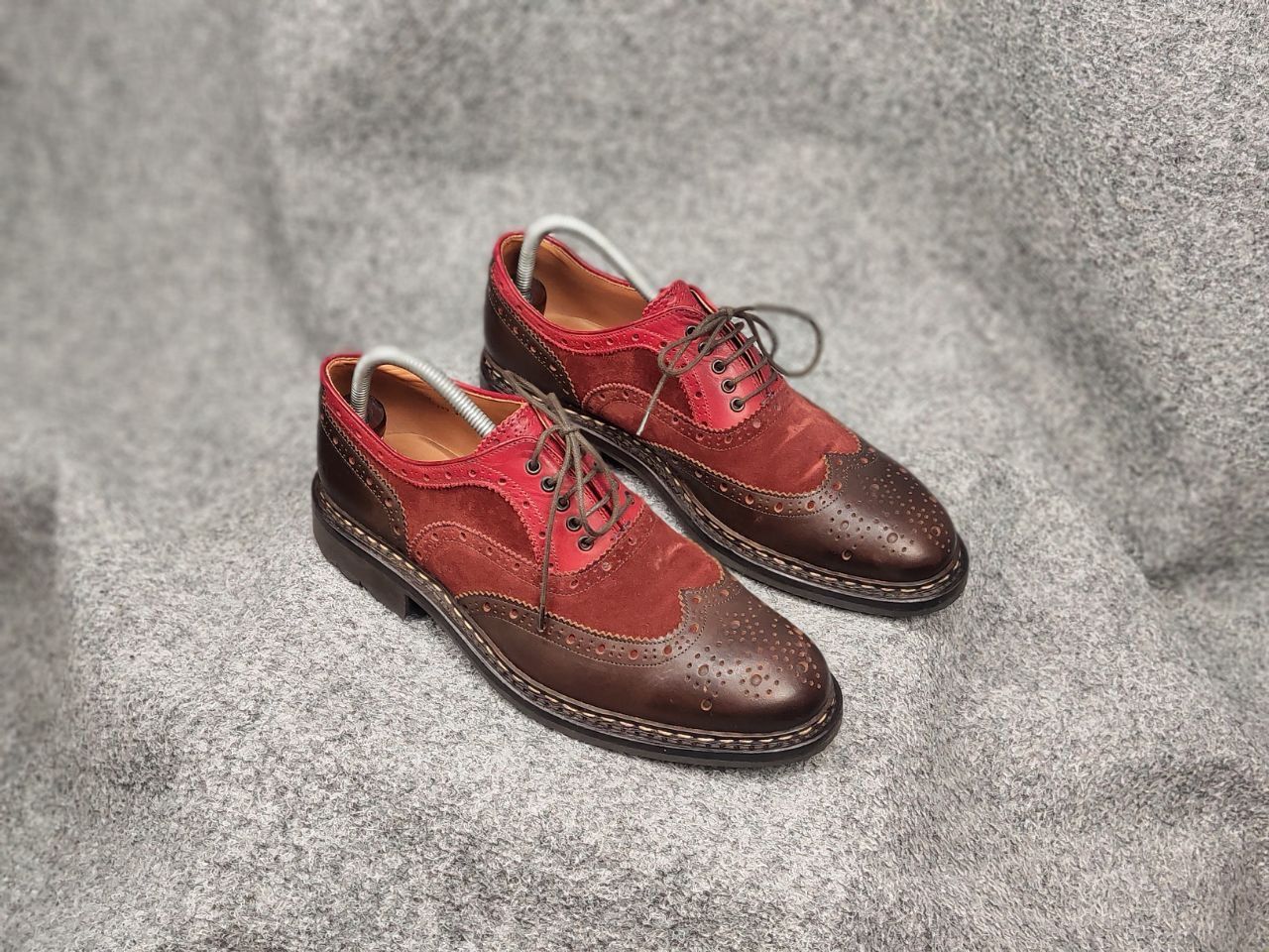 Heschung Heschung Design Owen Oxford Leather Red Brogue Boots Size US 7.5 / EU 40-41 - 5 Thumbnail