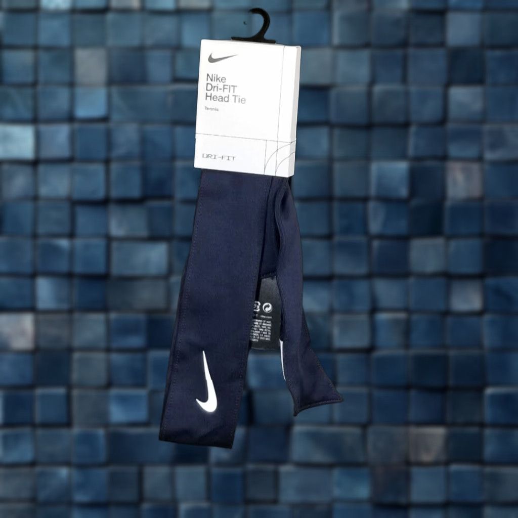 Nike Nike Dri-Fit Head Tie Navy Blue Unisex Adult Tennis Pickleball New Size ONE SIZE - 1 Thumbnail