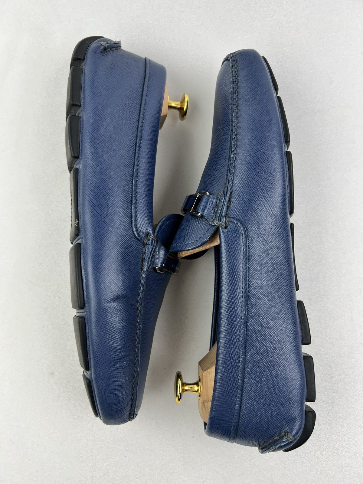 Prada PRADA Loafers Leather Saffiano Drivers Moccasins Shoes Logo Size US 9.5 / EU 42-43 - 12 Thumbnail