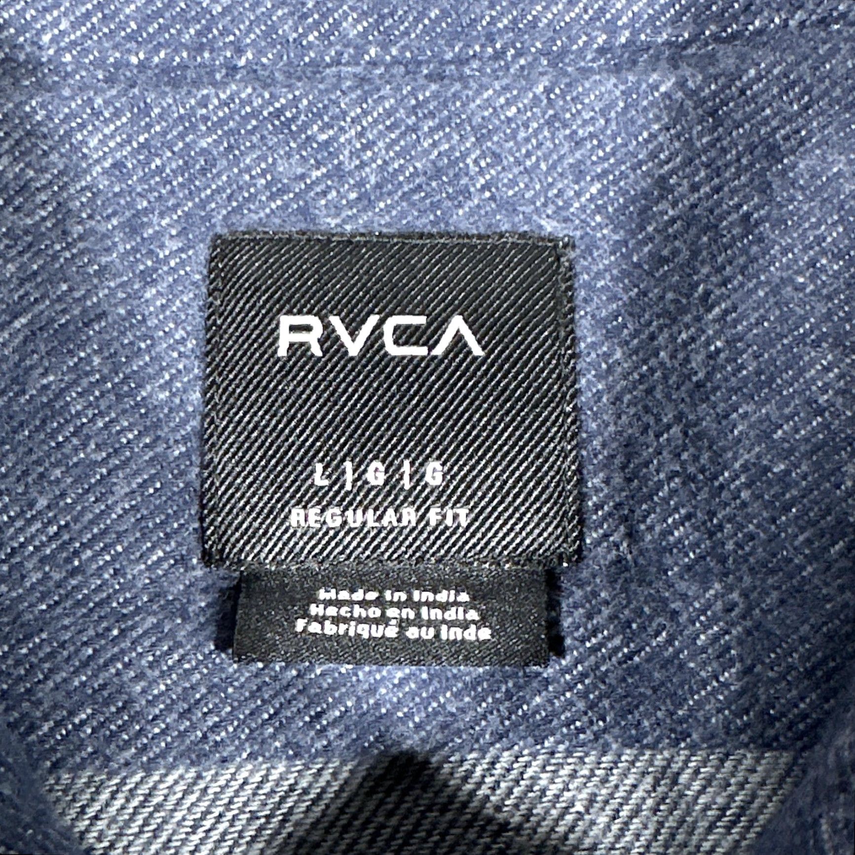 RVCA RVCA Shirt Mens Large Blue Heather Regular Fit Button Front Long Sleeve Casual Pocketed Size US L / EU 52-54 / 3 - 3 Thumbnail