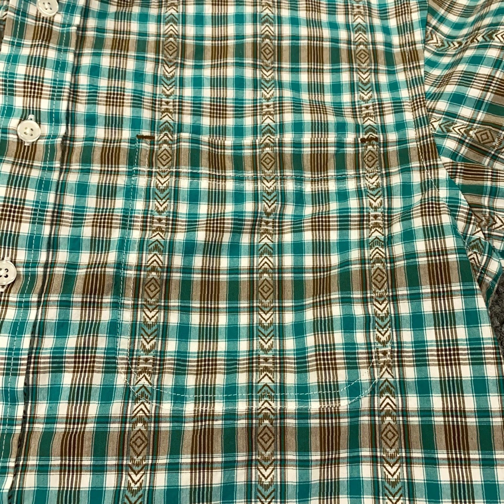 Vintage VINTAGE Panhandle Rough Stock Plaid Button-Up Shirt Mens Small Green Long Sleeve Cowboy Western Size US S / EU 44-46 / 1 - 3 Thumbnail