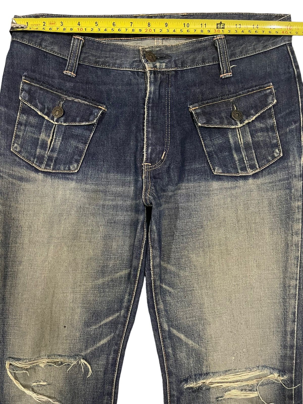 Edwin Vintage Edwin Bush Pant Distressed Bell Bottom Flare Jeans Size US 32 / EU 48 - 9 Thumbnail