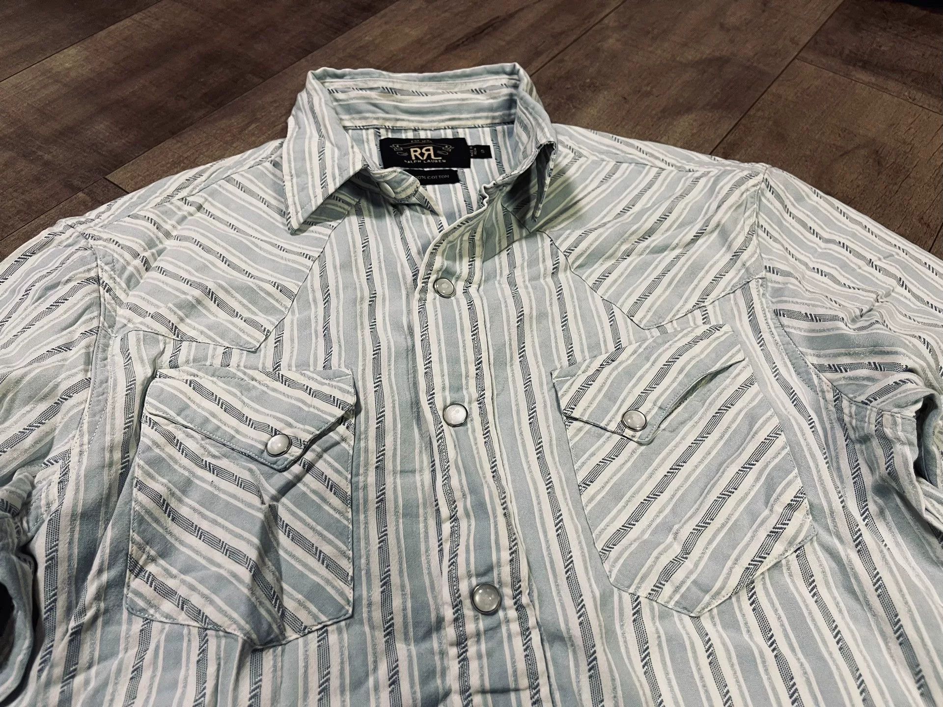 RRL Ralph Lauren RRL Western Pattern Stripe Gem Button Shirt Size US S / EU 44-46 / 1 - 1 Thumbnail