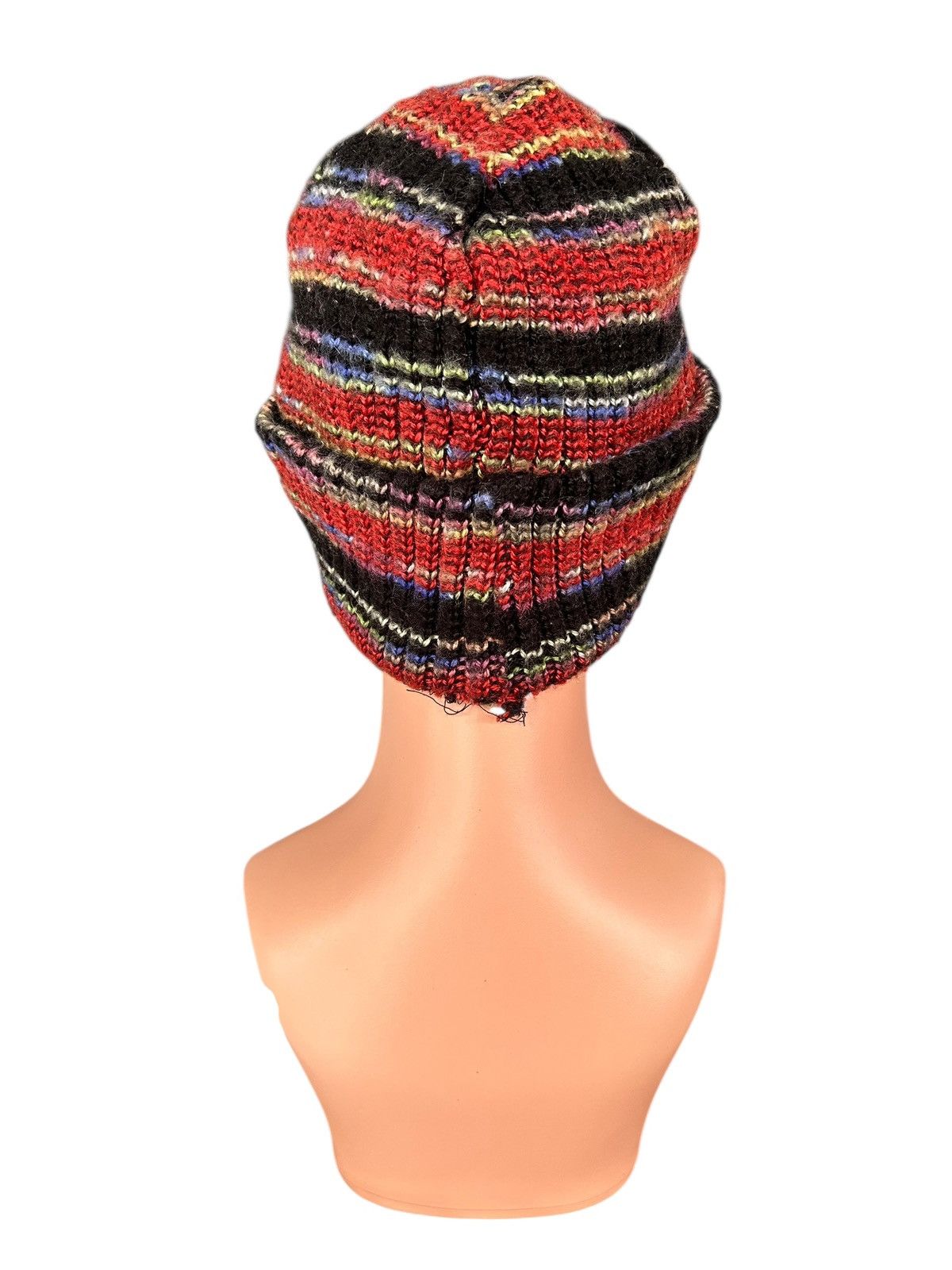 Japanese Brand × Kapital × Vintage Stripe Crochet Knitted Handmade Beanie Hats Size ONE SIZE - 3 Thumbnail