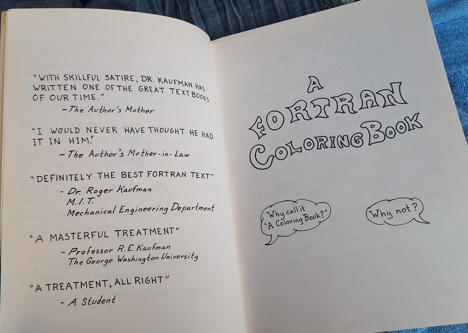 Other A Fortran Coloring Book" by Dr. Roger Emanuel Kaufman Size ONE SIZE - 7 Thumbnail
