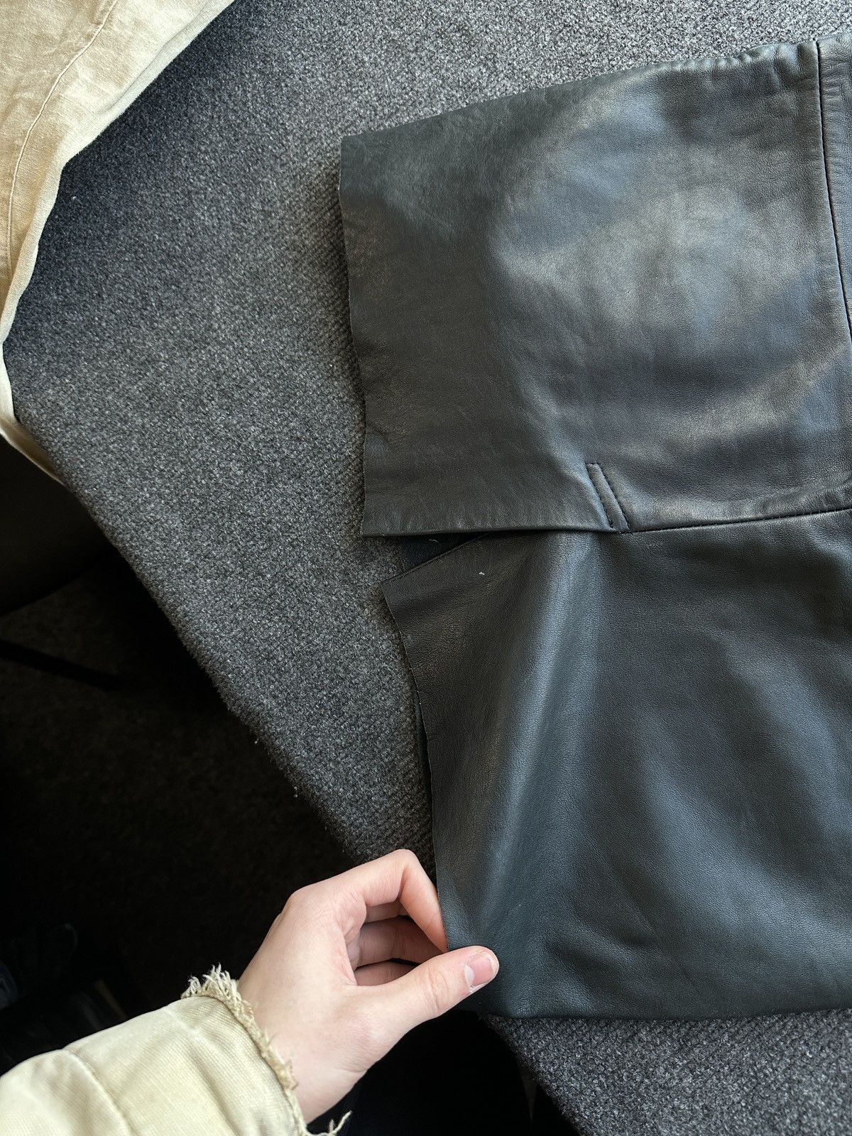 Leather SEXY🚨 LEATHER Y2K AVANT GARDE BLACK MINI SKIRT Size 30" / US 8 / IT 44 - 8 Thumbnail