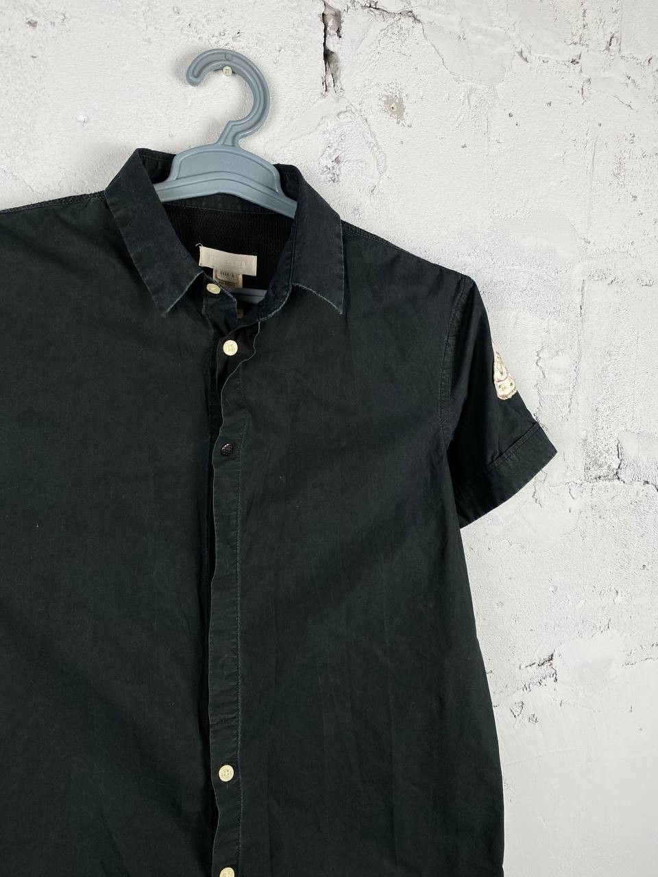 Diesel × Vintage Vintage Diesel Short Sleeve Shirt Faded Black Size US L / EU 52-54 / 3 - 3 Thumbnail