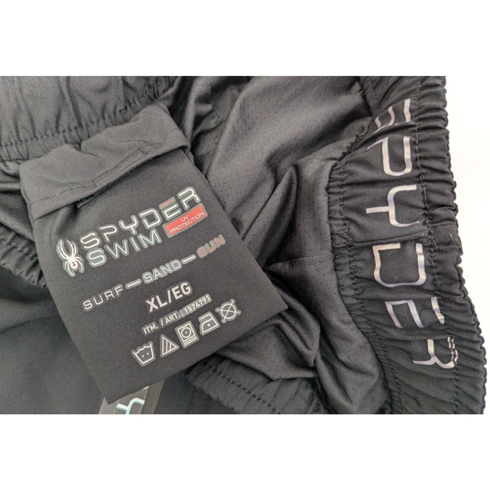 Spyder Spyder Swim Trunks Shorts Men's XL Black Lined Stretch 30+UPF Breathable Surf Size US 36 / EU 52 - 7 Thumbnail