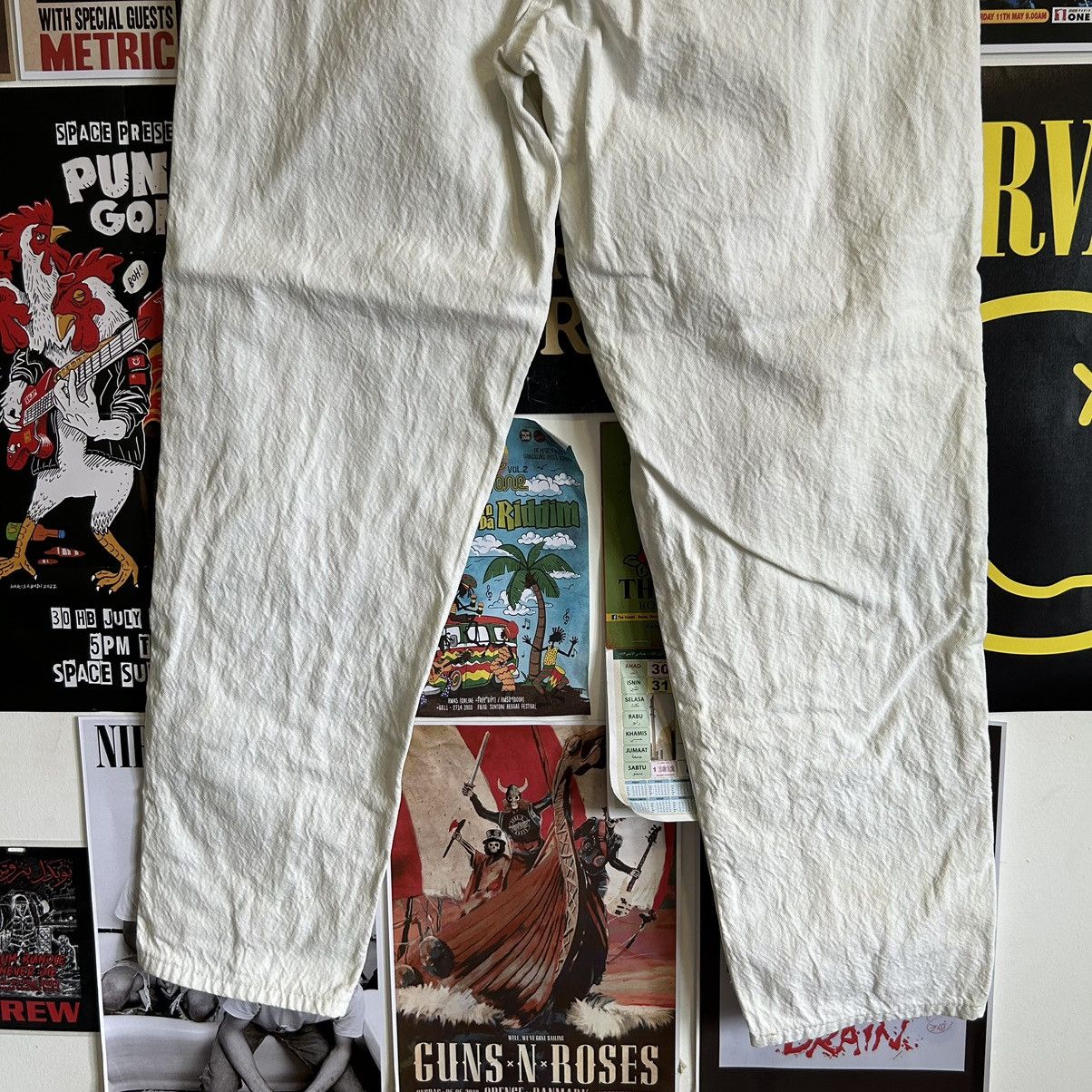 Edwin Vintage Edwin Rare Design White Denim Size US 29 - 9 Thumbnail