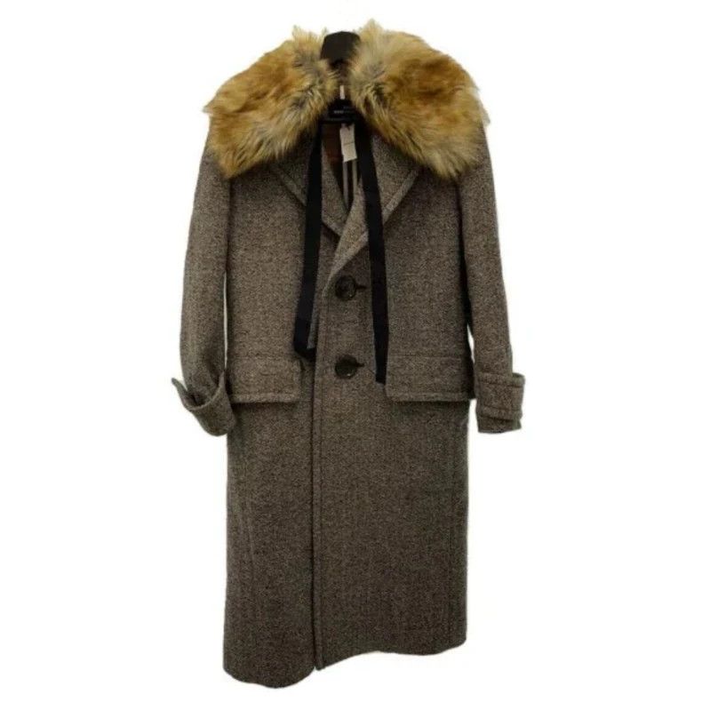 Comme Des Garcons Fur collar coat