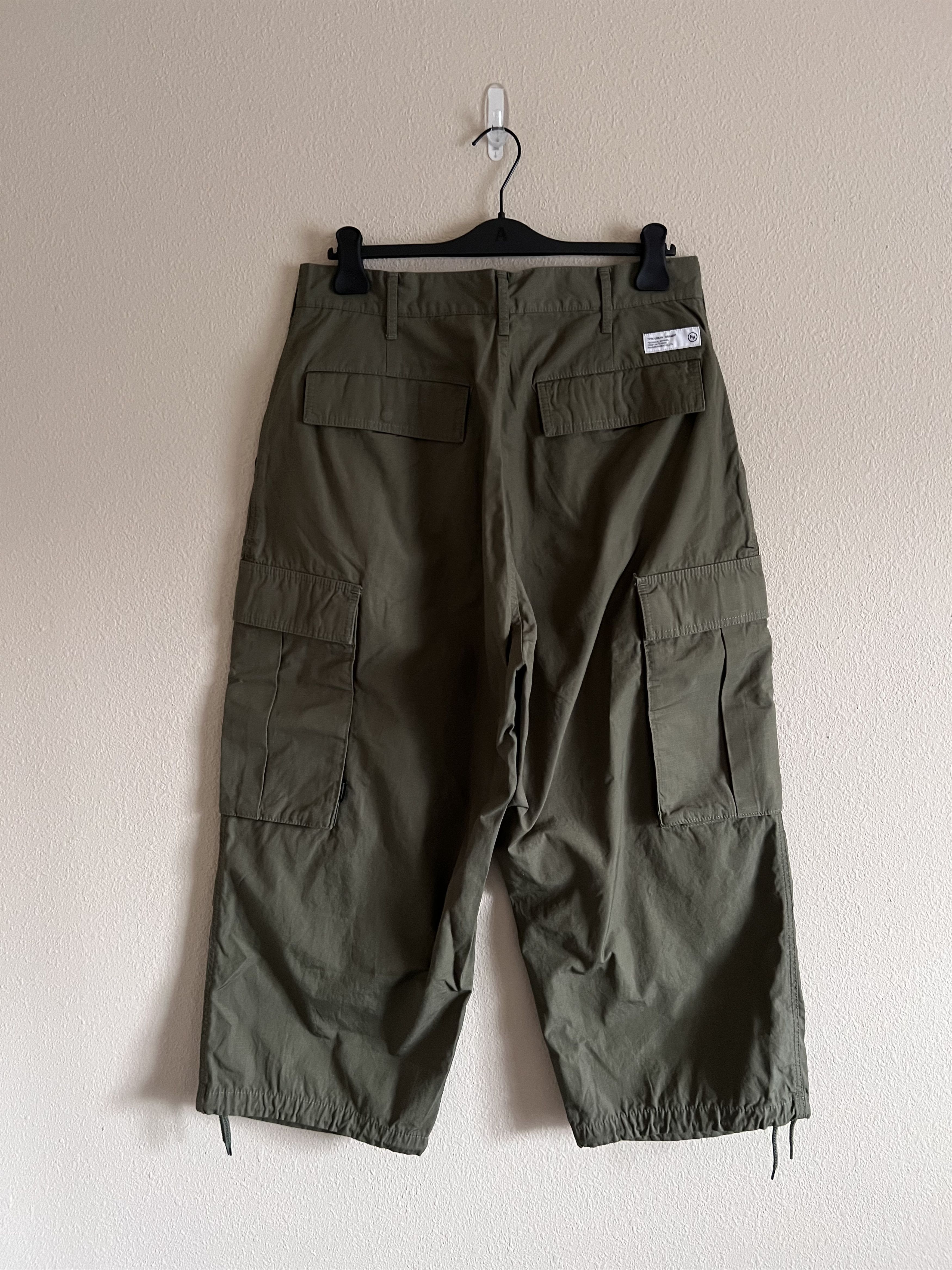 Neighborhood Neighborhood Wide Leg Cargo Pants in Olive Green Size US 33 - 5 Thumbnail