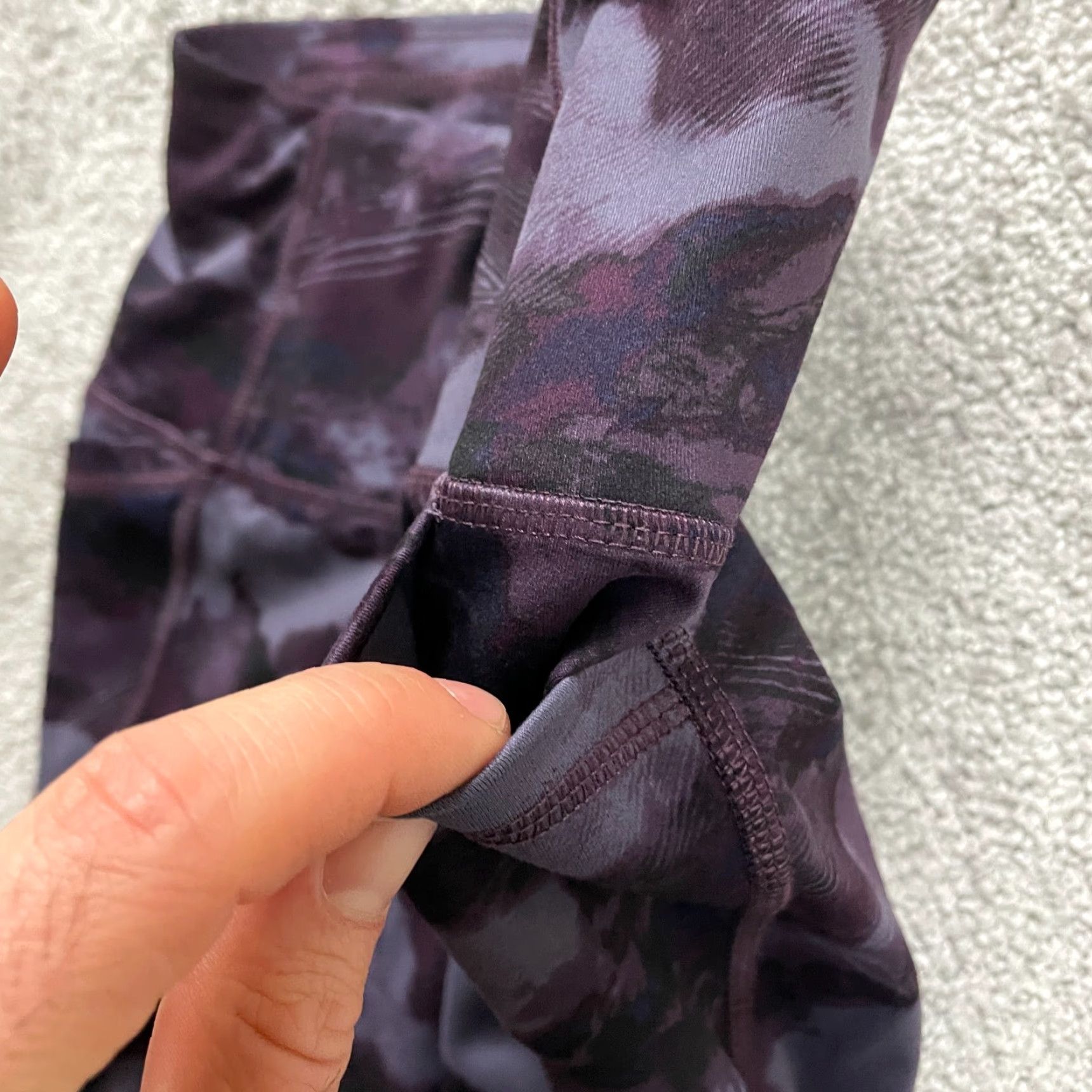 Vintage All In Motion Compression Leggings Women XS Purple Tie-Dye Active Gym Yoga 24x24 Size 26" / US 2 / IT 38 - 5 Thumbnail