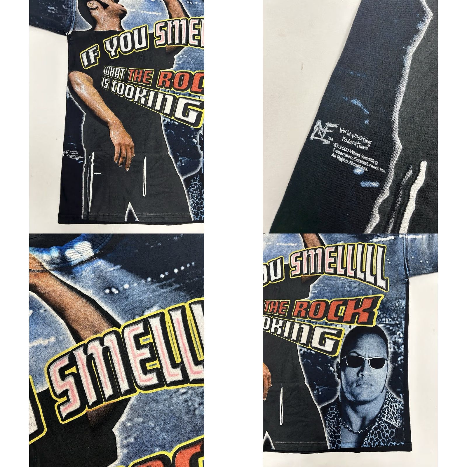Vintage VINTAGE WWF The Rock Tee XL AOP 2000 If You Smell What The Rocks Cooking Mens Size US XL / EU 56 / 4 - 8 Thumbnail