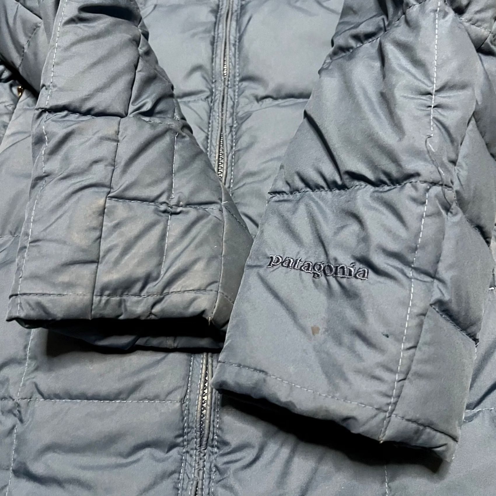 Patagonia Patagonia Jacket Womens XS Down With It Parka Puffer Coat Hooded Long Blue Stains Womens XS Jacket Size XS / US 0-2 / IT 36-38 - 5 Thumbnail