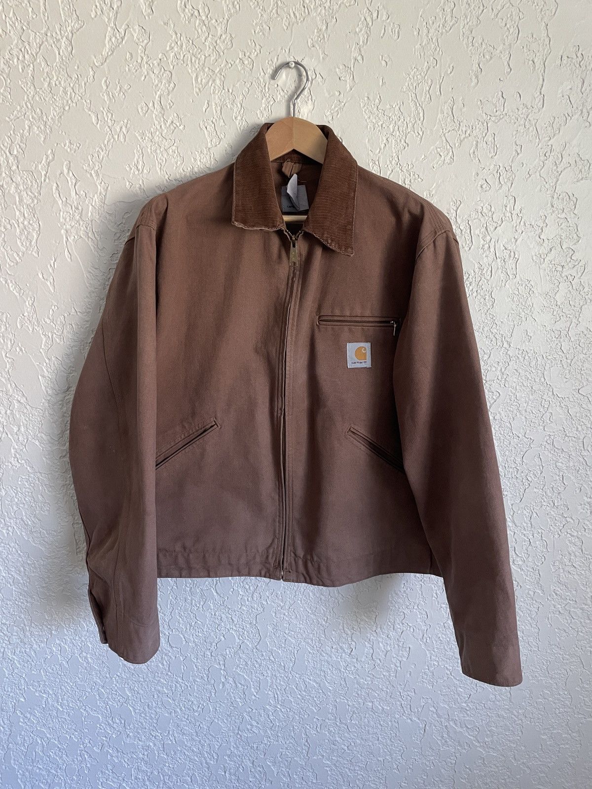 image of Carhartt Vintage 90's Unlined Detroit Jacket - Ju1206 in Brown, Men's (Size XL)