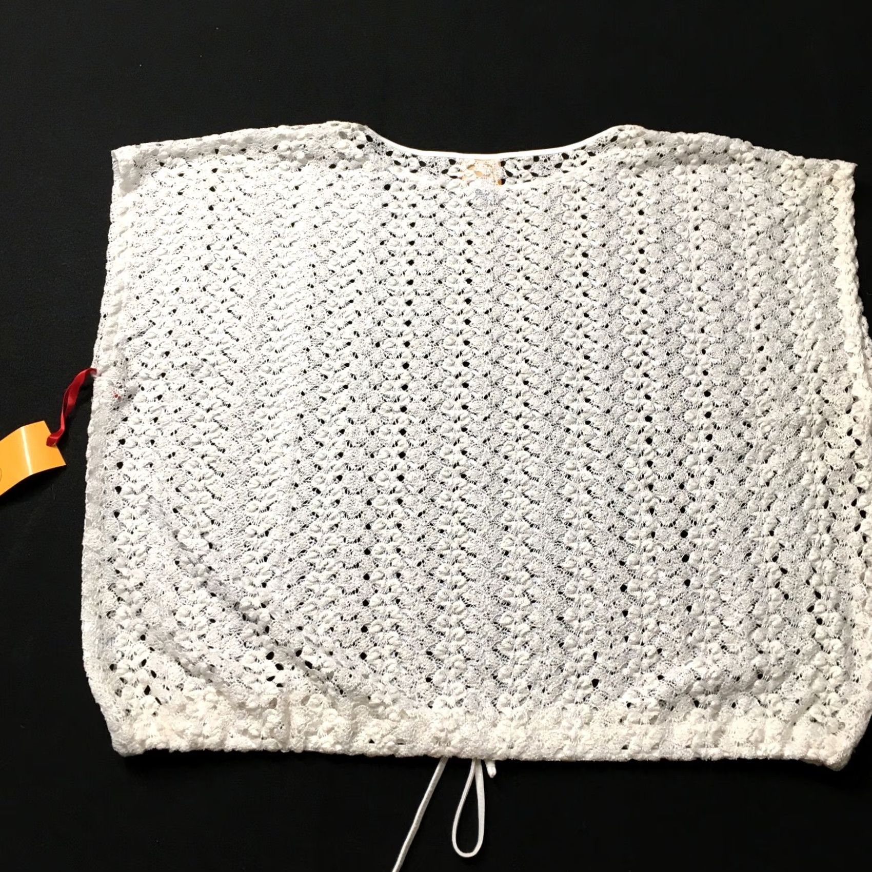 Vintage Ruby Rd. Shirt Women’s XL White Lace Shell Blouse Top Pullover Sleeveless Square Neck Round Neck Bell Sleeve Size XL / US 12-14 / IT 48-50 - 8 Thumbnail