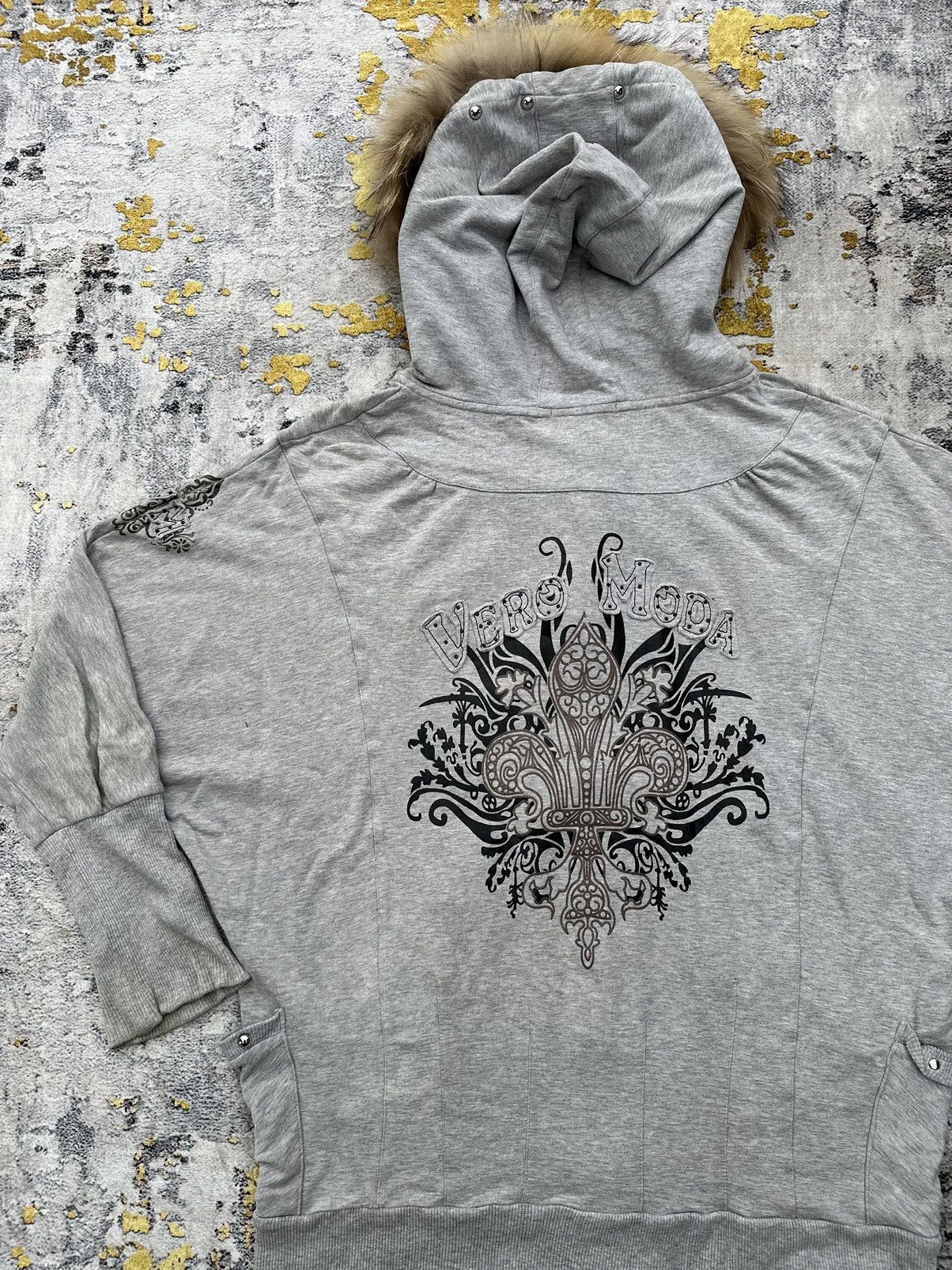 20471120 Y2K TRIBAL STUDDED FUR ZIP HOODIE IFSIXWASNINE LGB STYLE Size US XXL / EU 58 / 5 - 1 Thumbnail