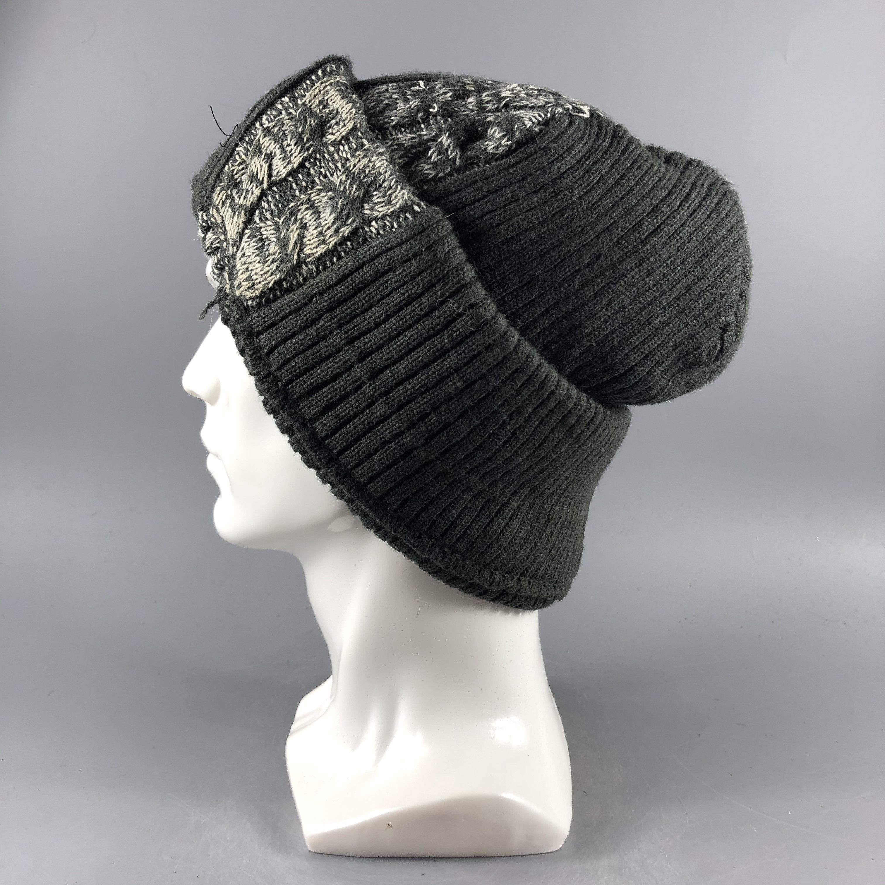 Vintage Womens Bokuu Ribbed Beanie Snow Hat Snow Cap -D812 Size ONE SIZE - 1 Thumbnail