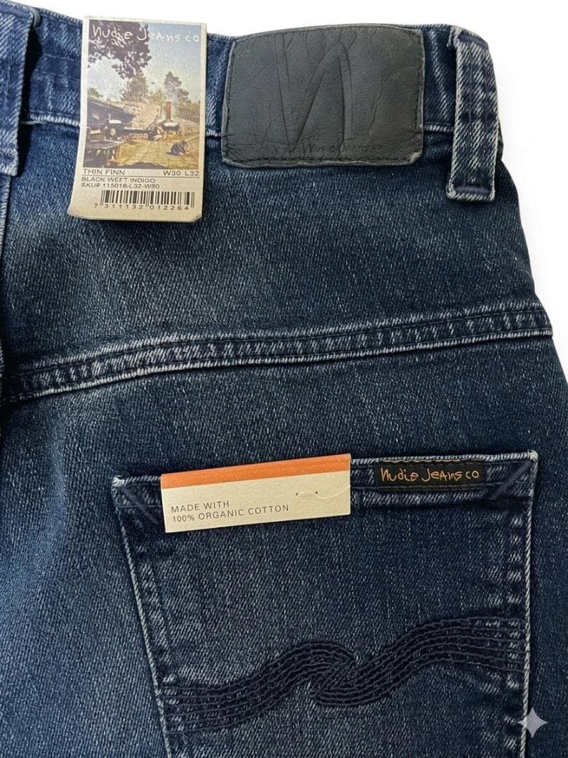 Nudie Jeans Thin Finn “Black Coated” Jeans | Grailed