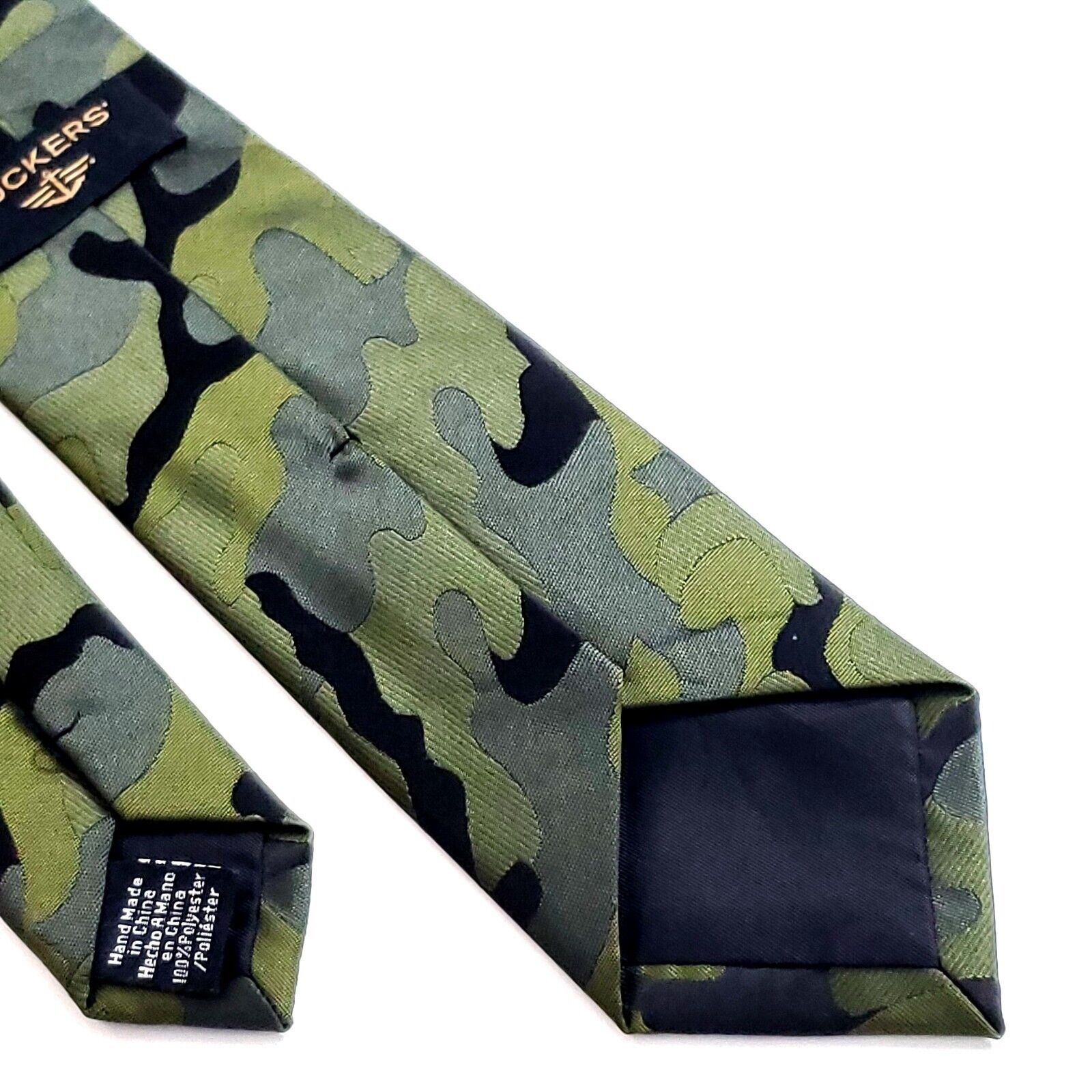 Dockers Dockers Polyester Boys Camouflage Green Tie Size ONE SIZE - 5 Thumbnail