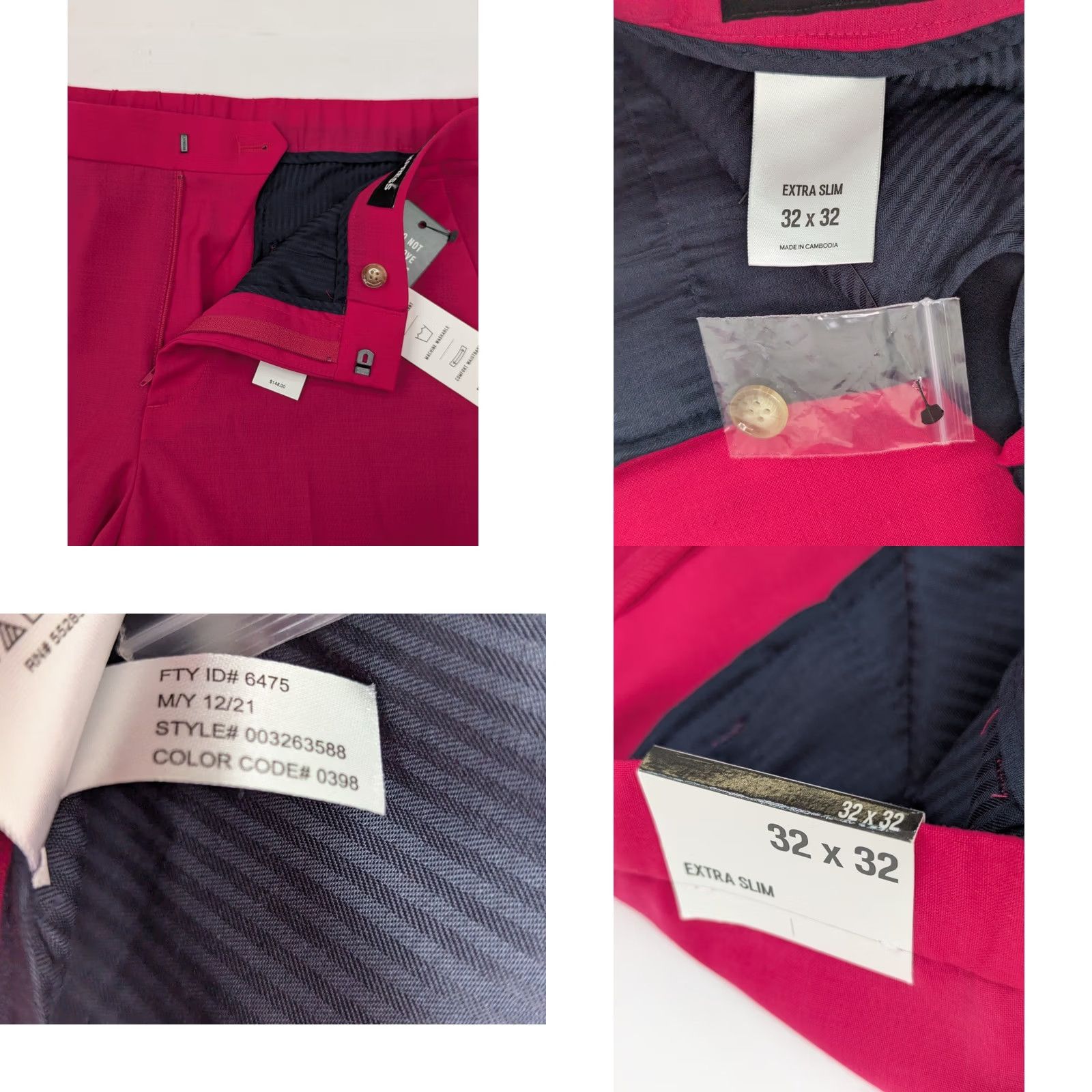Express Express Wool Blend Stretch Twill Hi Rise Pants Women 34 Pink Size 24" / US 00 / IT 34 - 8 Thumbnail