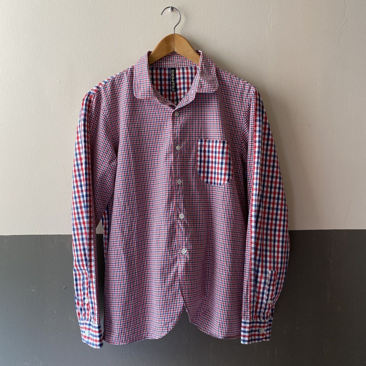 Frapbois FRAPBOIS Red Blue Gingham Check Shirt Size XS / US 0-2 / IT 36-38 - 1 Thumbnail