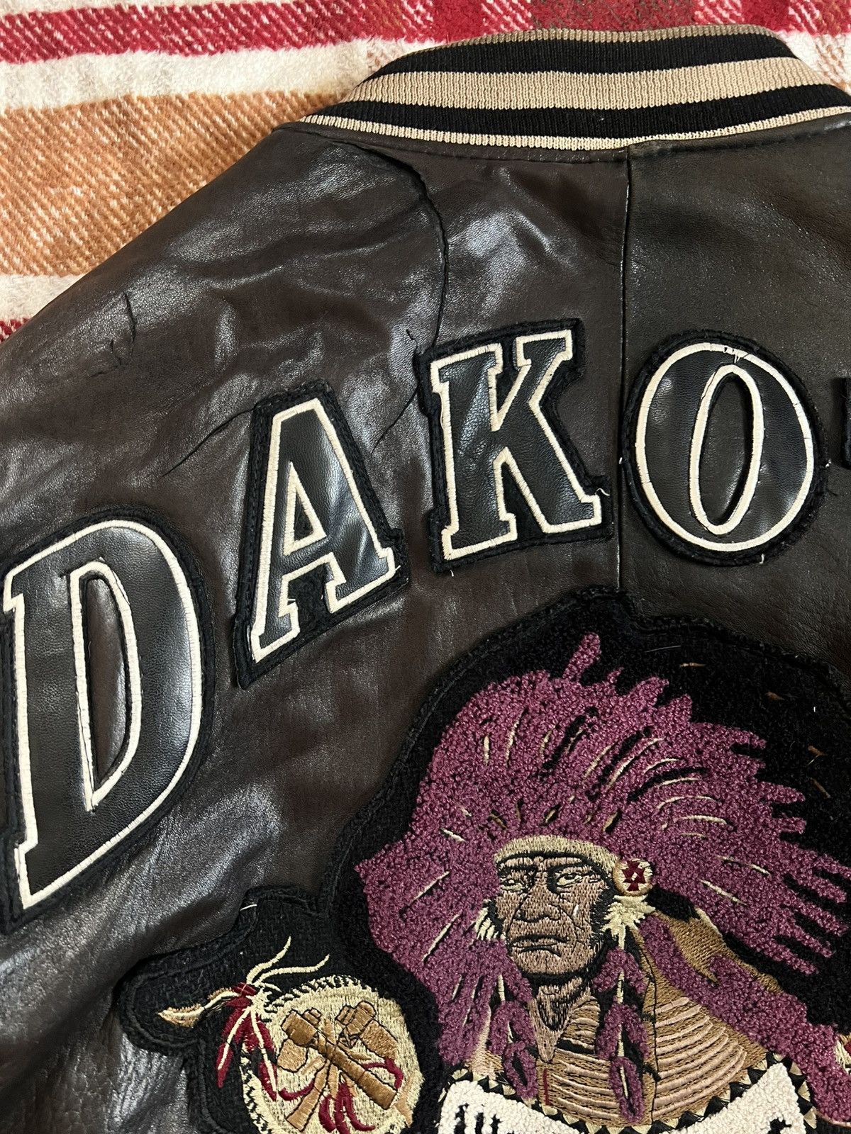 Genuine Leather × Vintage Dakota Vintage 90’s leather bomber jacket usa Size US L / EU 52-54 / 3 - 5 Thumbnail