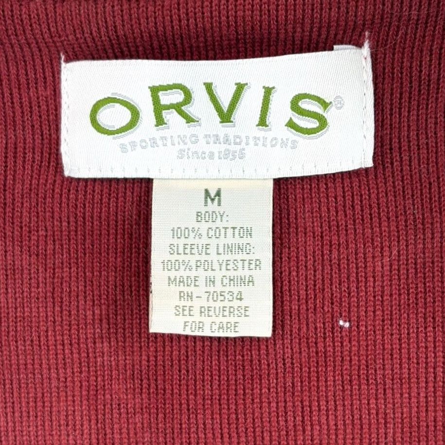 Orvis Orvis Suede Shoulder Patches Bomber Knit Jacket Beige Men M Lined Full Zip Pockets Zipper Casual Workwear Winter Fall Spring Outdoor Regular Coat Size US M / EU 48-50 / 2 - 2 Thumbnail