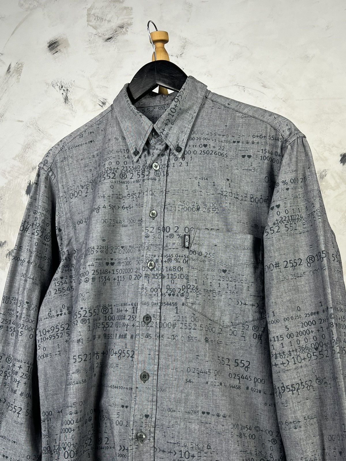 Moschino Vintage Moschino Jeans Printed Button-Up Shirt Size L - XL Size US L / EU 52-54 / 3 - 2 Thumbnail