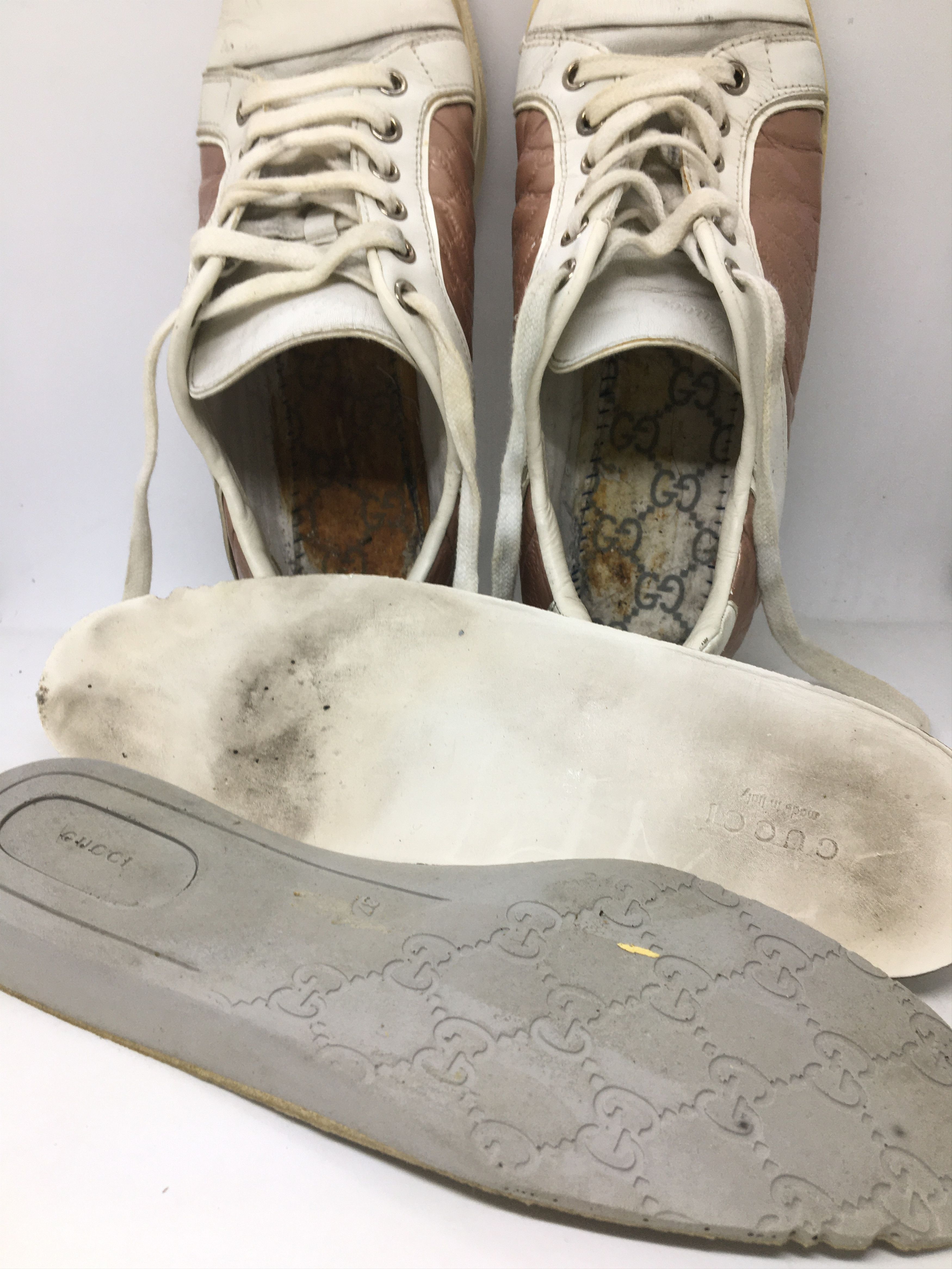 Gucci GUCCI sneakers white maroon Size US 6 / EU 39 - 7 Thumbnail