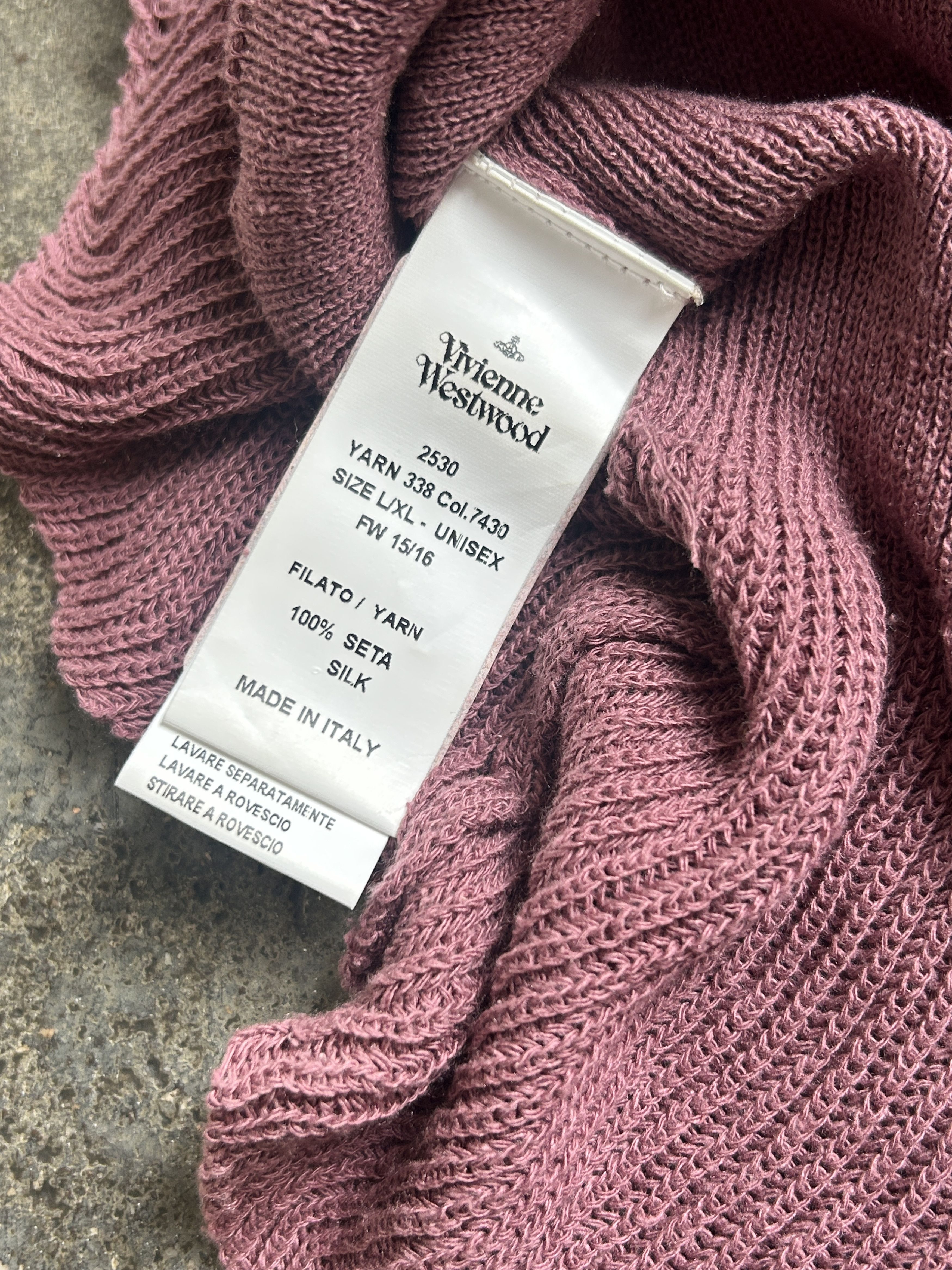 Vivienne Westwood F/W 2015 Gold Label 100% Silk Unisex Adjustable Sweater Size L / US 10 / IT 46 - 6 Thumbnail