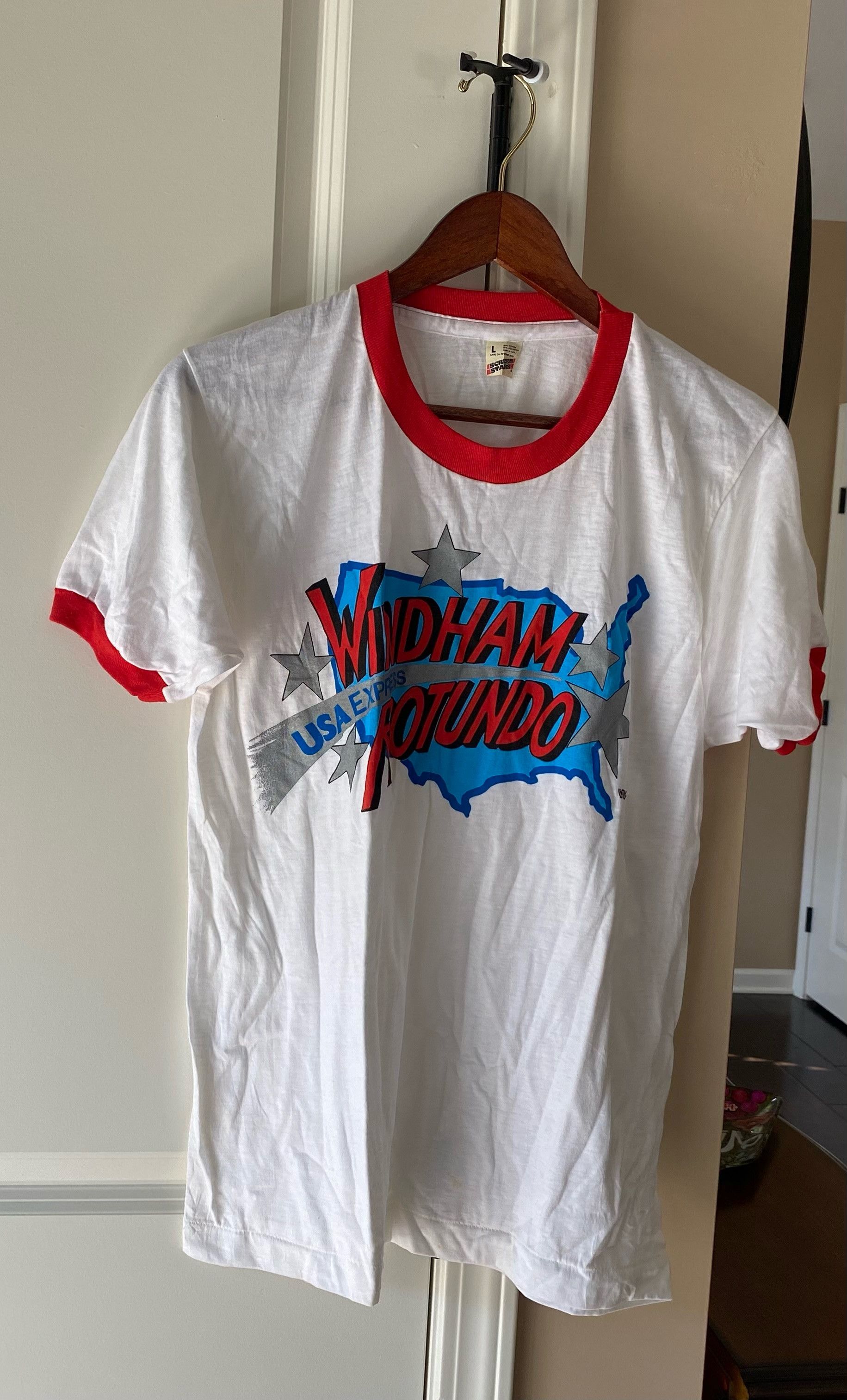 Vintage 🔥 Vintage Wyndham Rotundo “USA Express” Wrestling T-Shirt Size US L / EU 52-54 / 3 - 1 Thumbnail