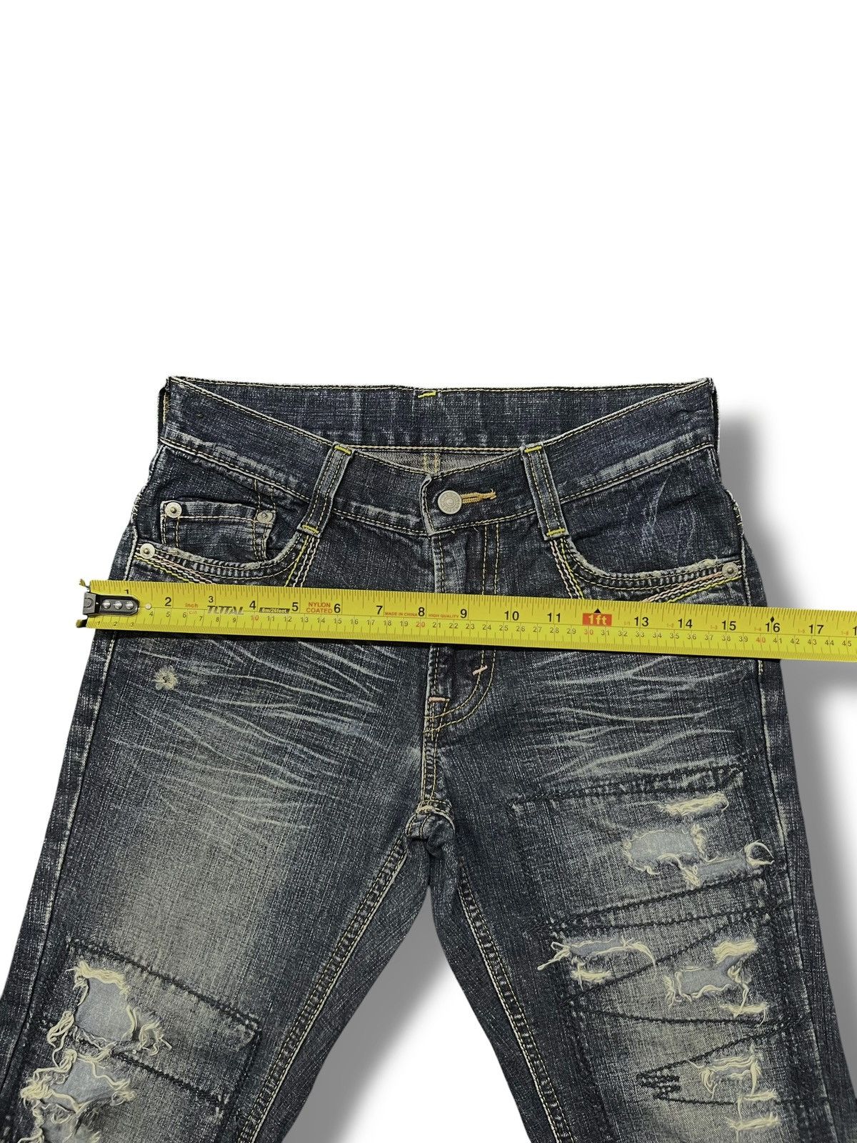 Edwin Flared Vintage Edwin - Faded Wash, Low Rise,Distressed Denim Size 27" / US 4 / IT 40 - 17 Thumbnail