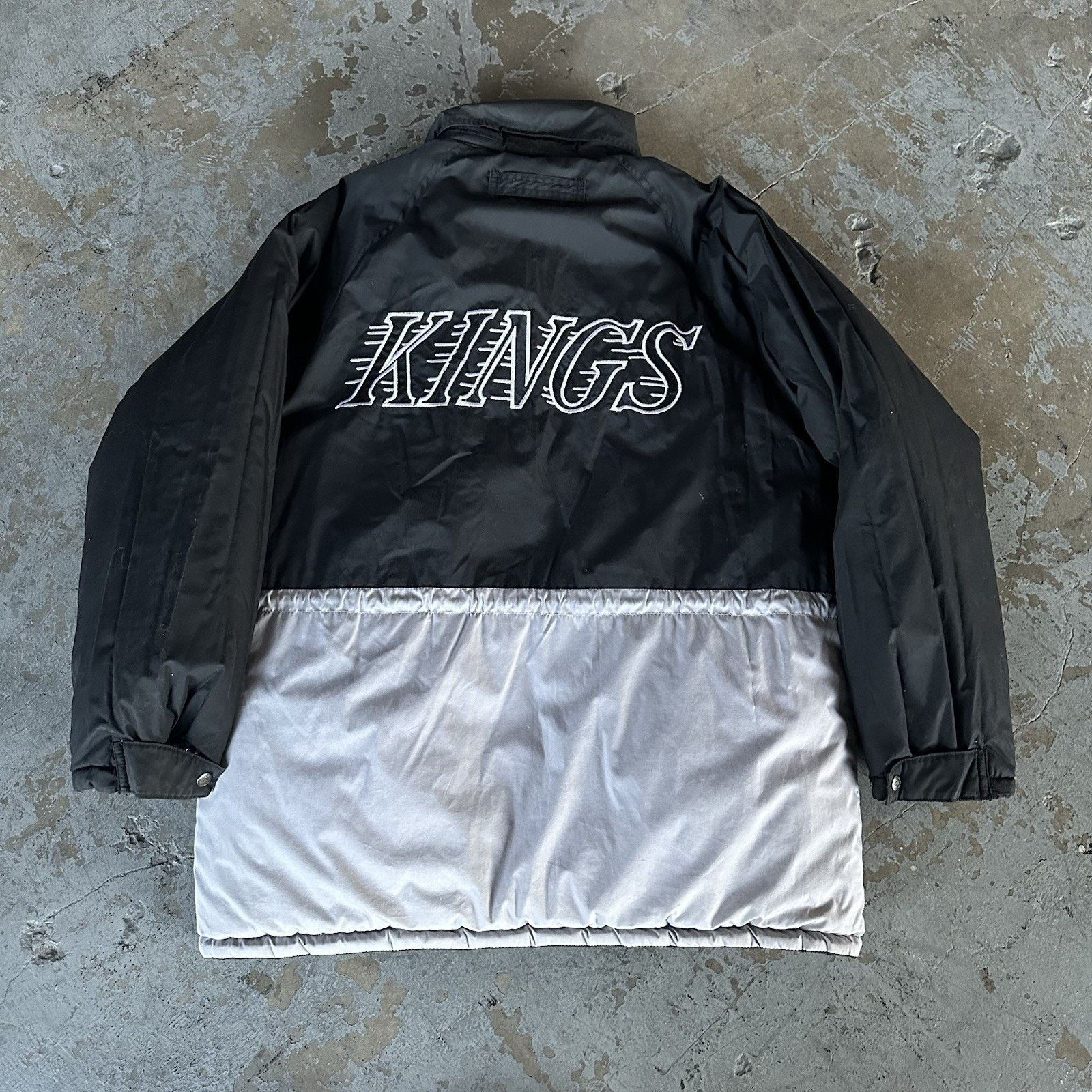 NHL × Pro Player × Vintage Vintage 90s Pro Player Kings Reversible Parka Puffer Jacket Size US L / EU 52-54 / 3 - 7 Thumbnail