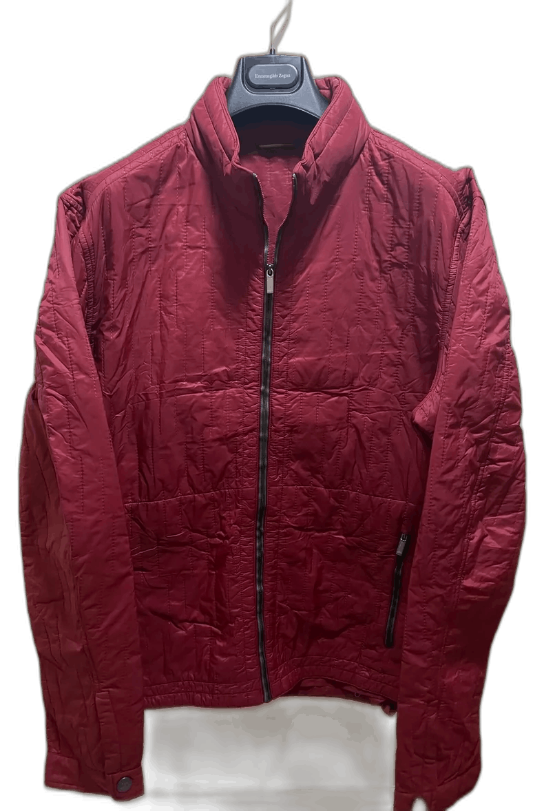 Ermenegildo Zegna Ermenegildo Zegna Red Lightweight Cotton Jacket Size US L / EU 52-54 / 3 - 1 Thumbnail