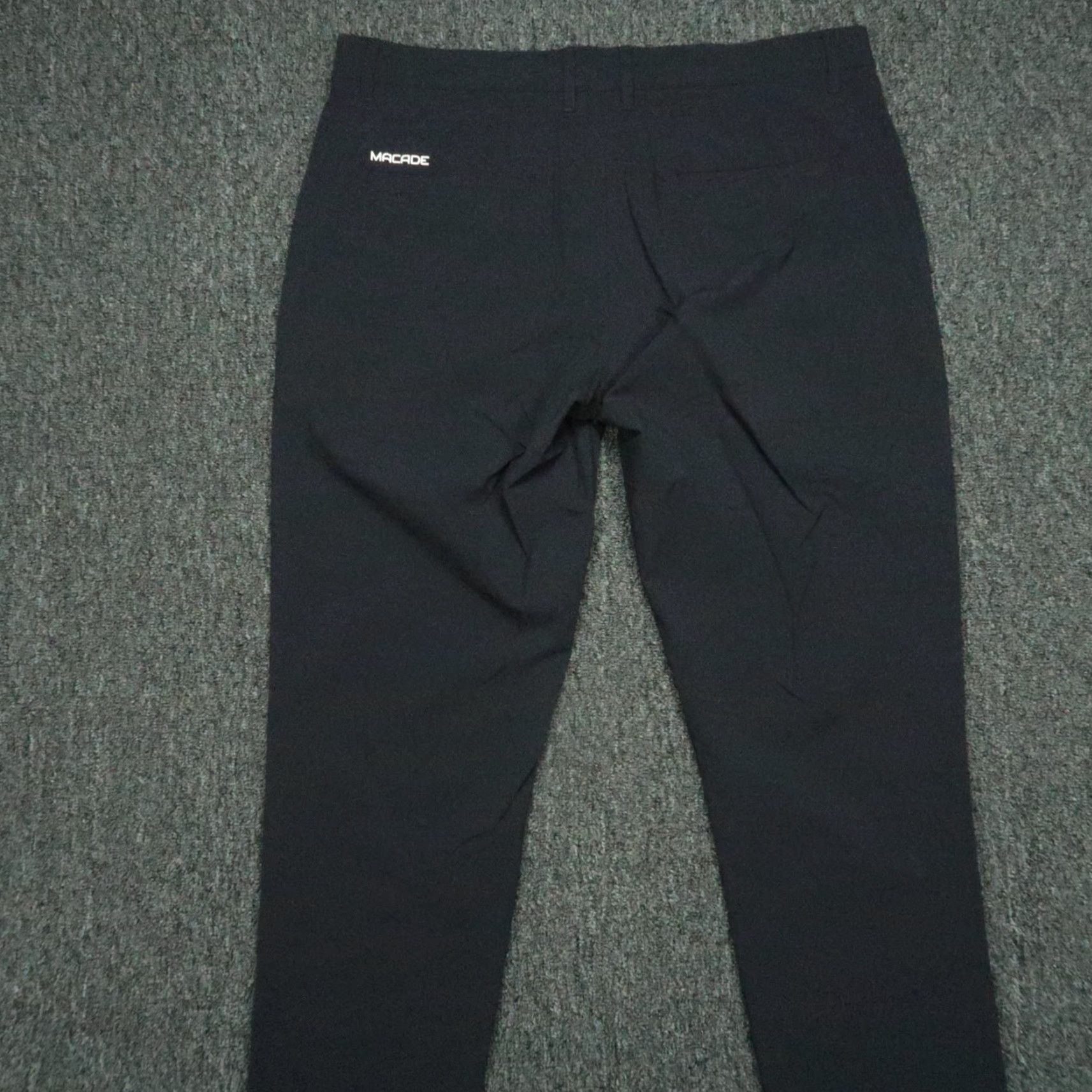 Vintage Macade Pants Men 36x32 Blue Slim Fit Tapered Chino Nylon Spandex Lightweight Pockets Belt Loops Size US 36 / EU 52 - 5 Thumbnail