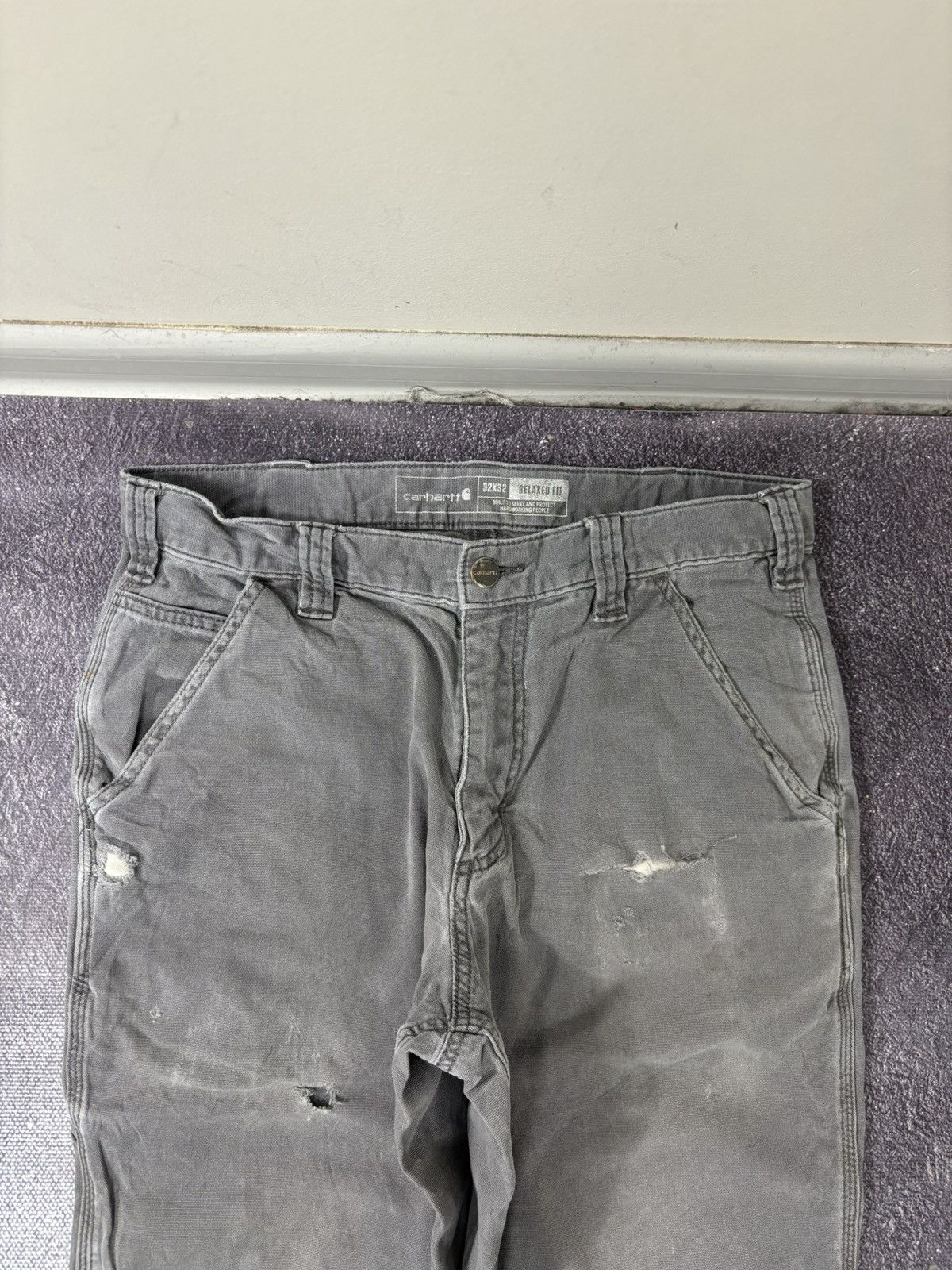 Carhartt Vintage Carhartt USA Relaxed Fit Gray Canvas Work Pants Size US 32 / EU 48 - 12 Thumbnail