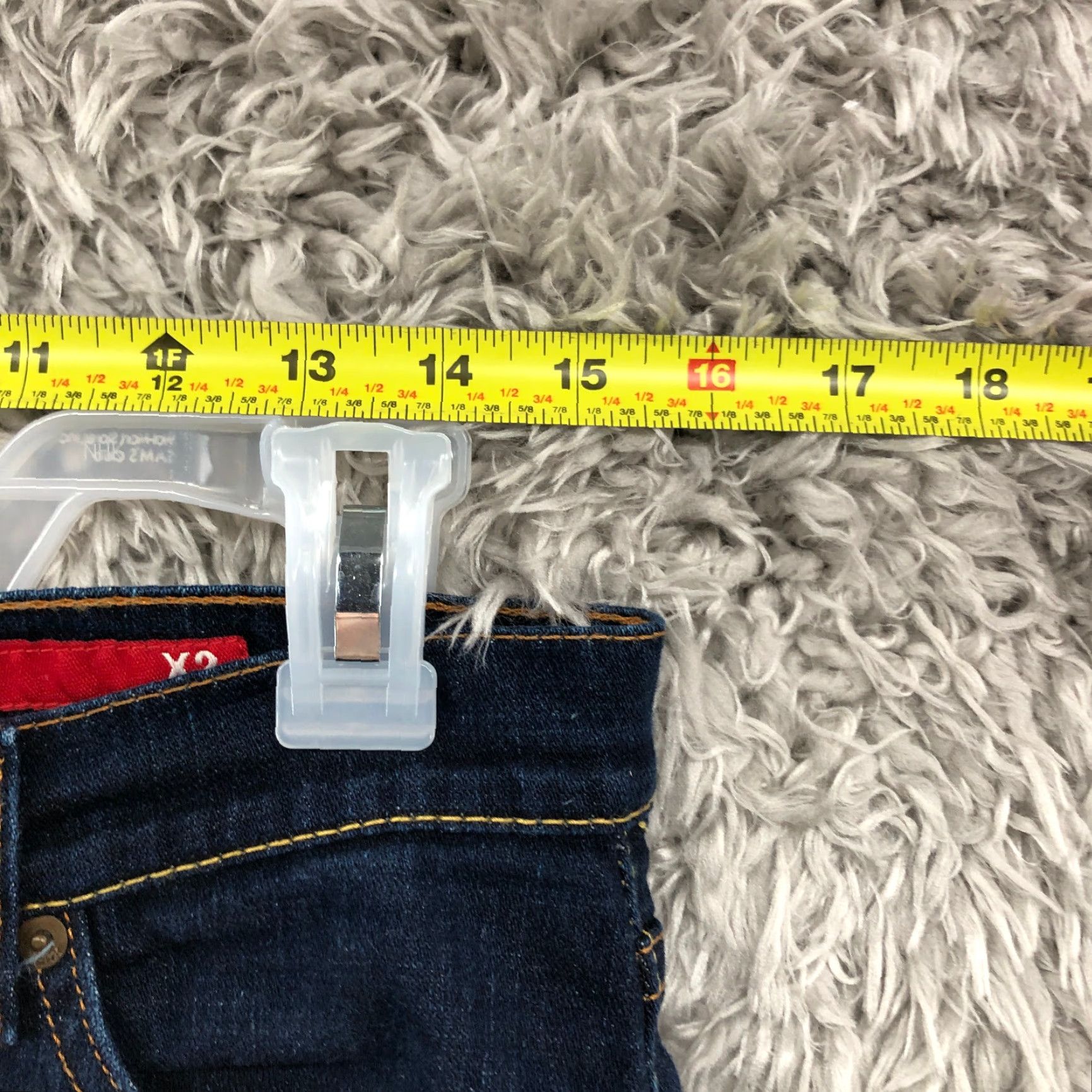 Denime X2 Jeans Main Point Womens Bootcut Size 6 Dark Wash Blue Denim Modern Classic American Size 28" / US 6 / IT 42 - 2 Thumbnail