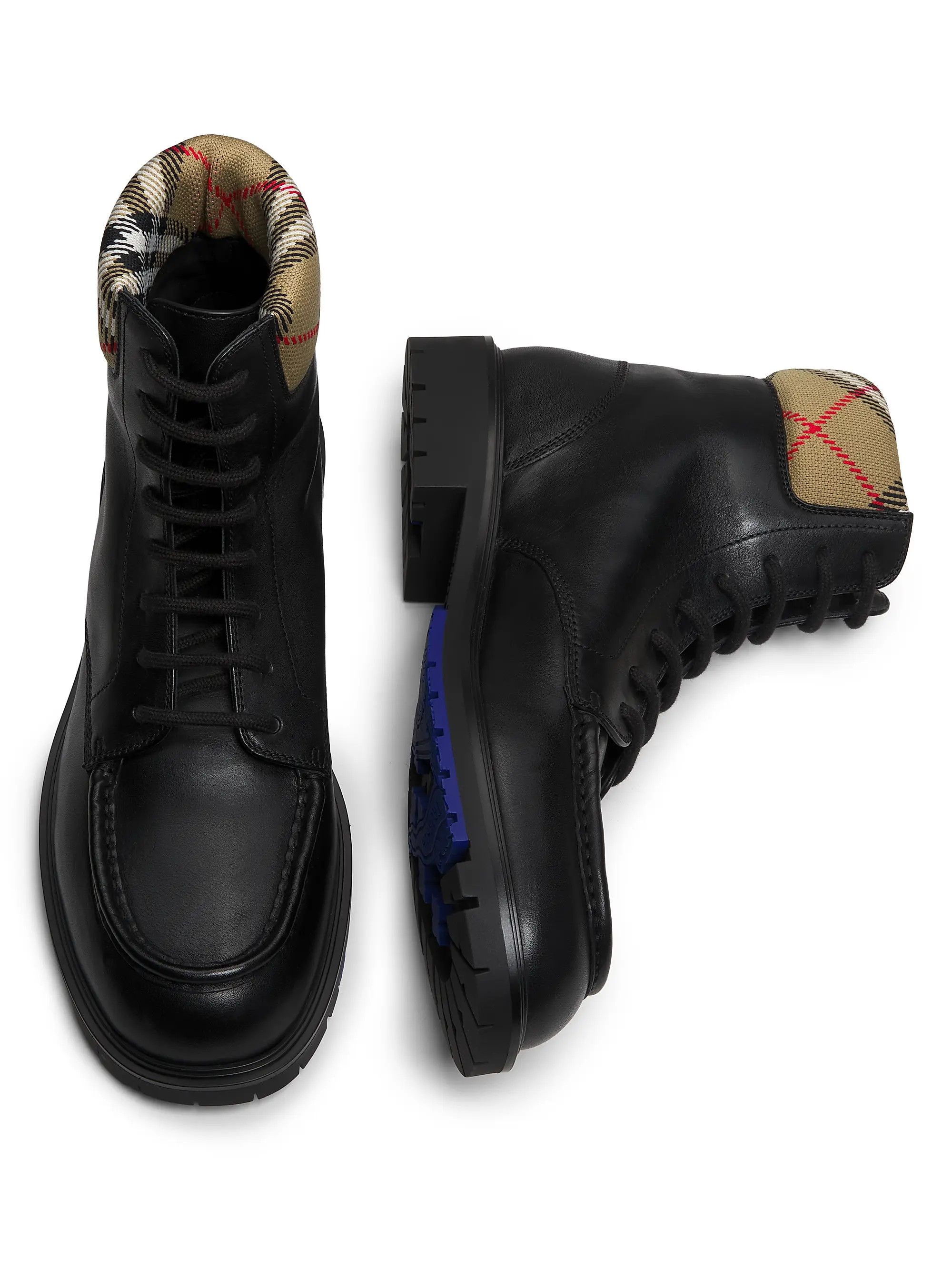 Burberry os11x0526 Rogue Leather Lace-Up Combat Boots in Black Size US 10 / EU 43 - 4 Thumbnail
