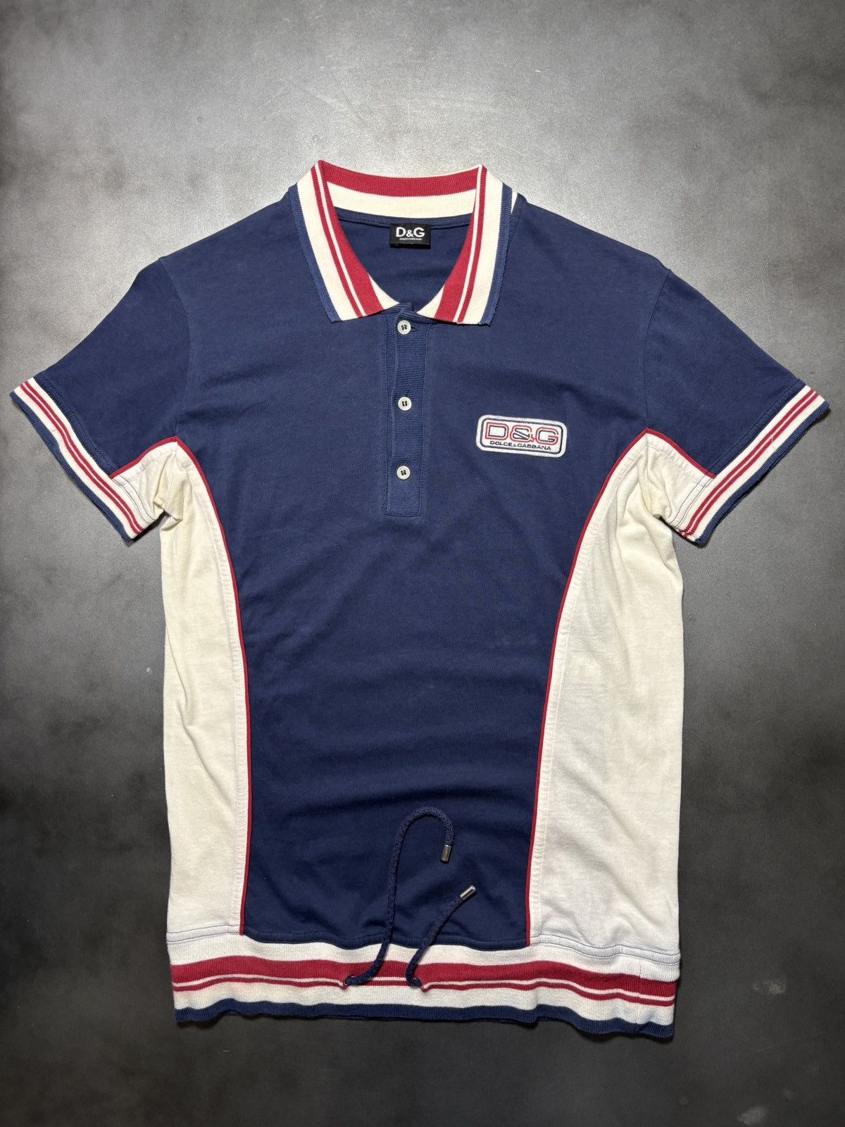 Dolce & Gabbana 2000s Dolce & Gabbana Polo Shirt Drawstring Crop Tennis Y2K Size M / US 6-8 / IT 42-44 - 3 Thumbnail