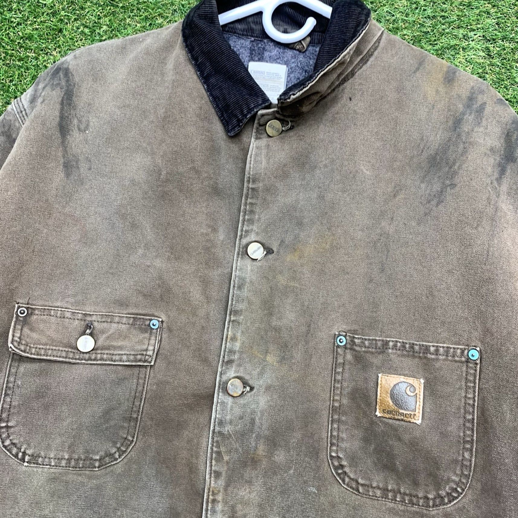 Carhartt VINTAGE Carhartt Barn Jacket Mens 2XL C02 CHT Blanket Lined Coat USA UNION MADE Jacket Size US XXL / EU 58 / 5 - 5 Thumbnail