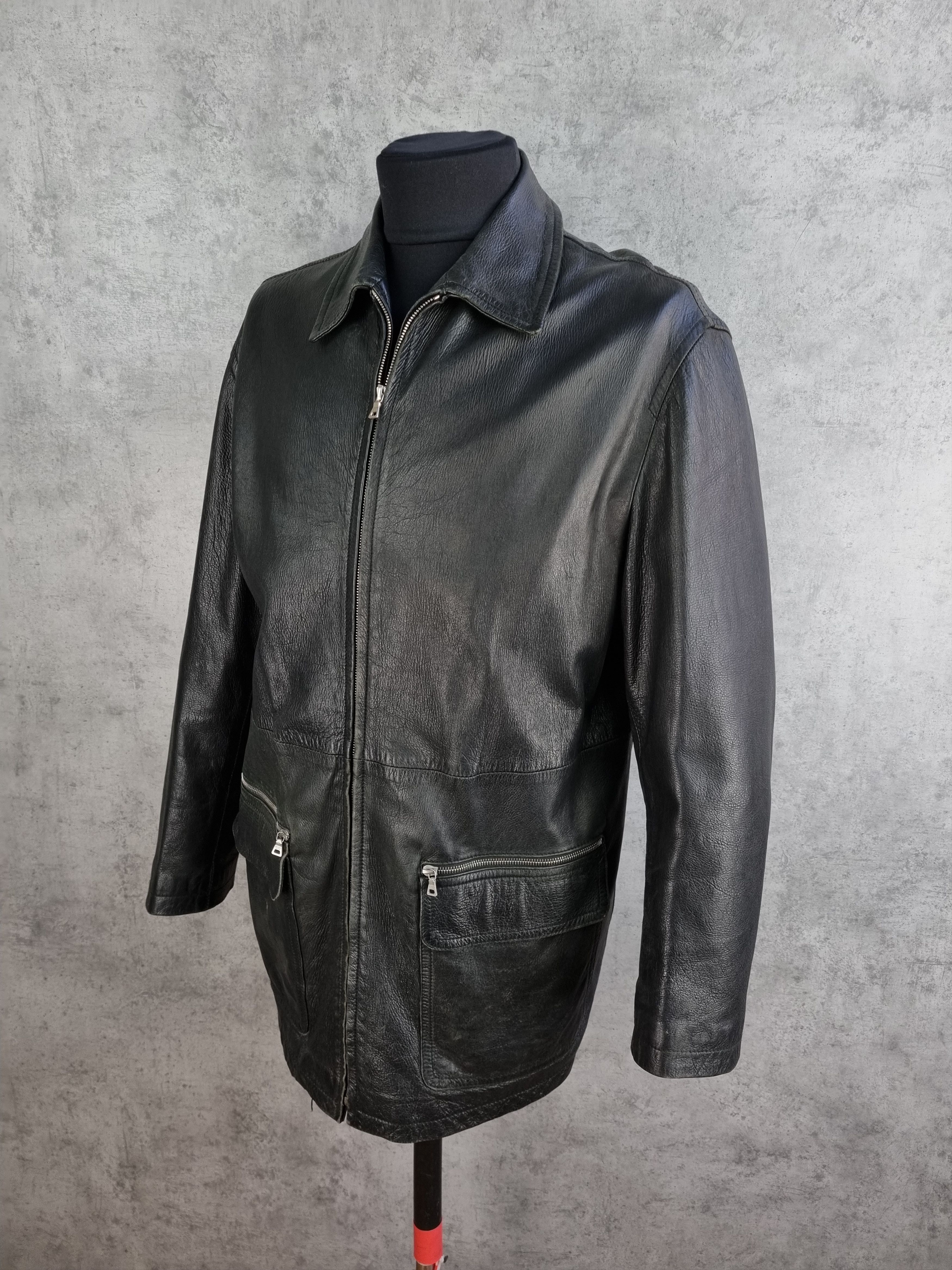 Prada × Vintage Prada Milano Leather Jacket made in Italy Size US L / EU 52-54 / 3 - 22 Thumbnail