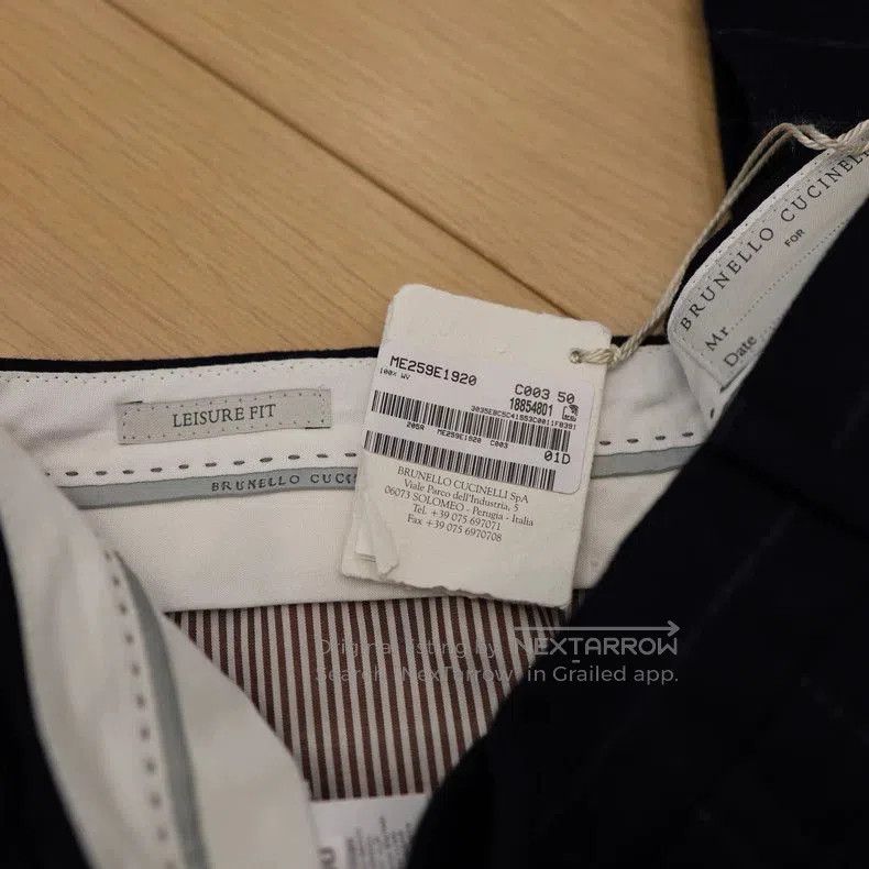 Brunello Cucinelli Brunello Cucinelli Striped Wool Dress Pants. Size US 38 / EU 54 - 6 Thumbnail