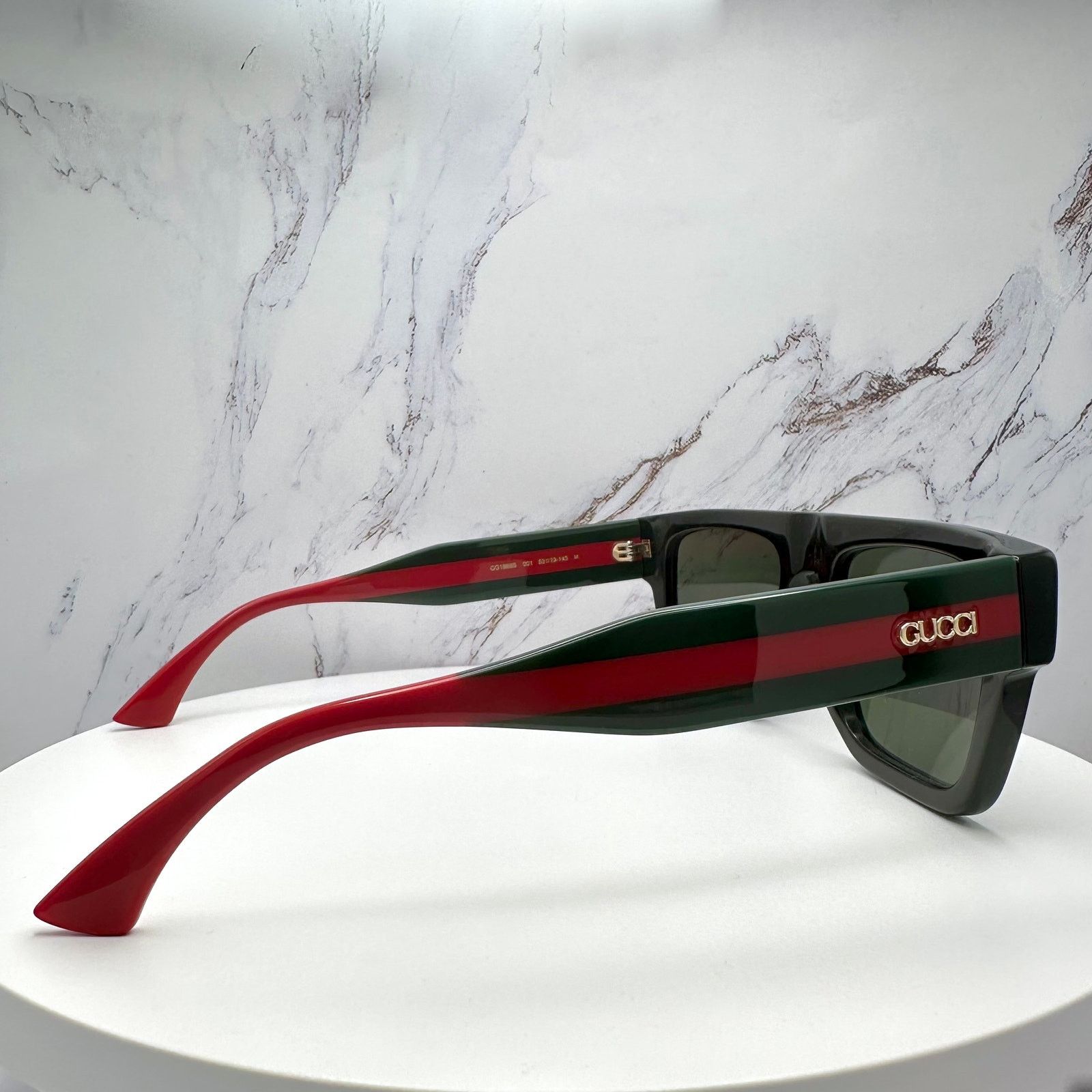 Gucci New GUCCI Sunglasses Black Classic Web Arm Authentic 2025 Size ONE SIZE - 11 Thumbnail