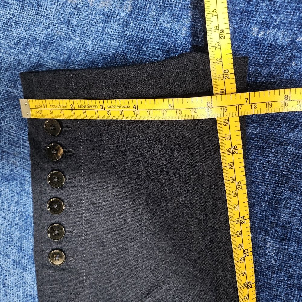 Joseph JOSEPH Navy Blue Capri Trousers Pants Side Leg Buttons 40 M Size 30" / US 8 / IT 44 - 9 Thumbnail