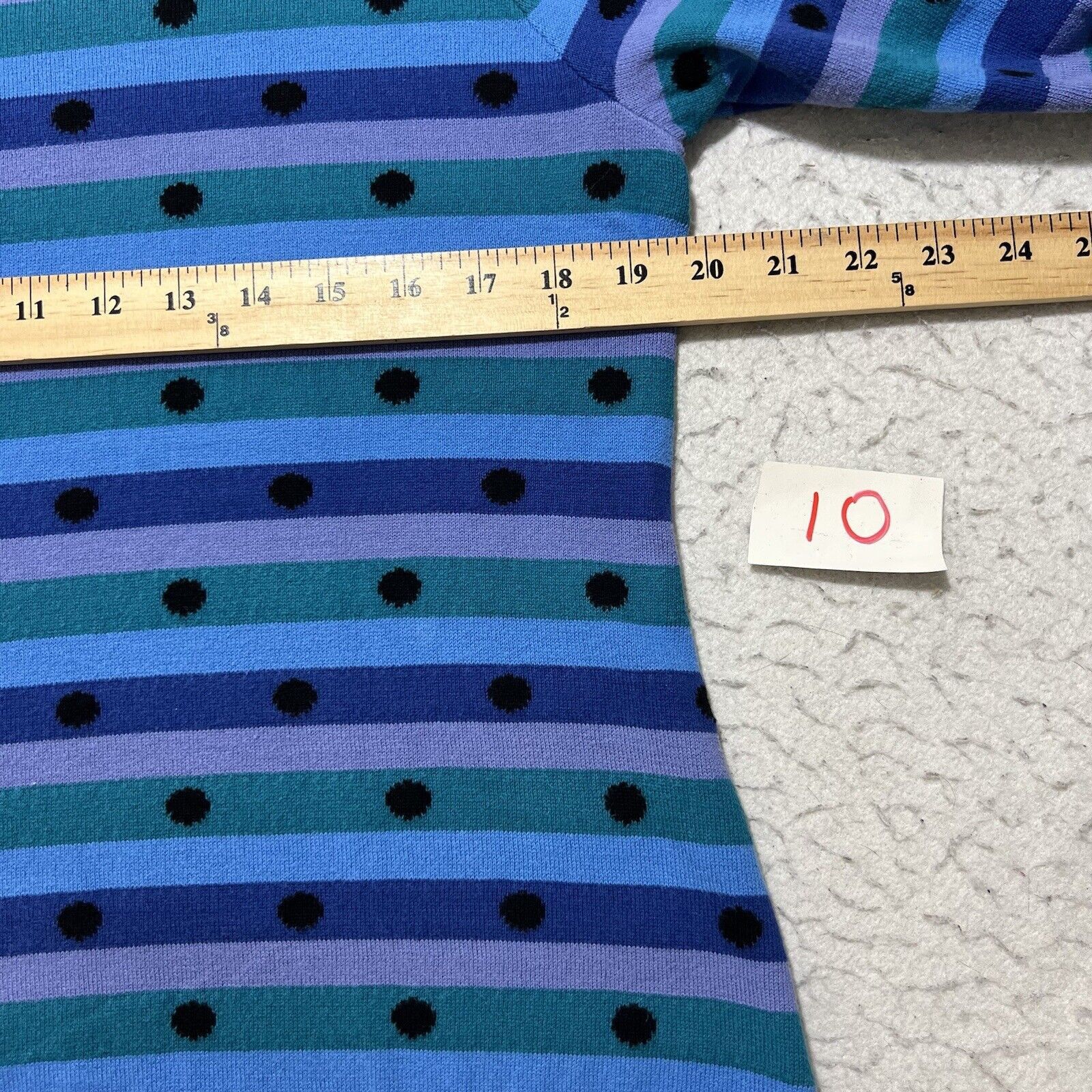 Other Talbots Crewneck Sweater Polka Dot Purple Blue Pattern Size L / US 10 / IT 46 - 8 Thumbnail