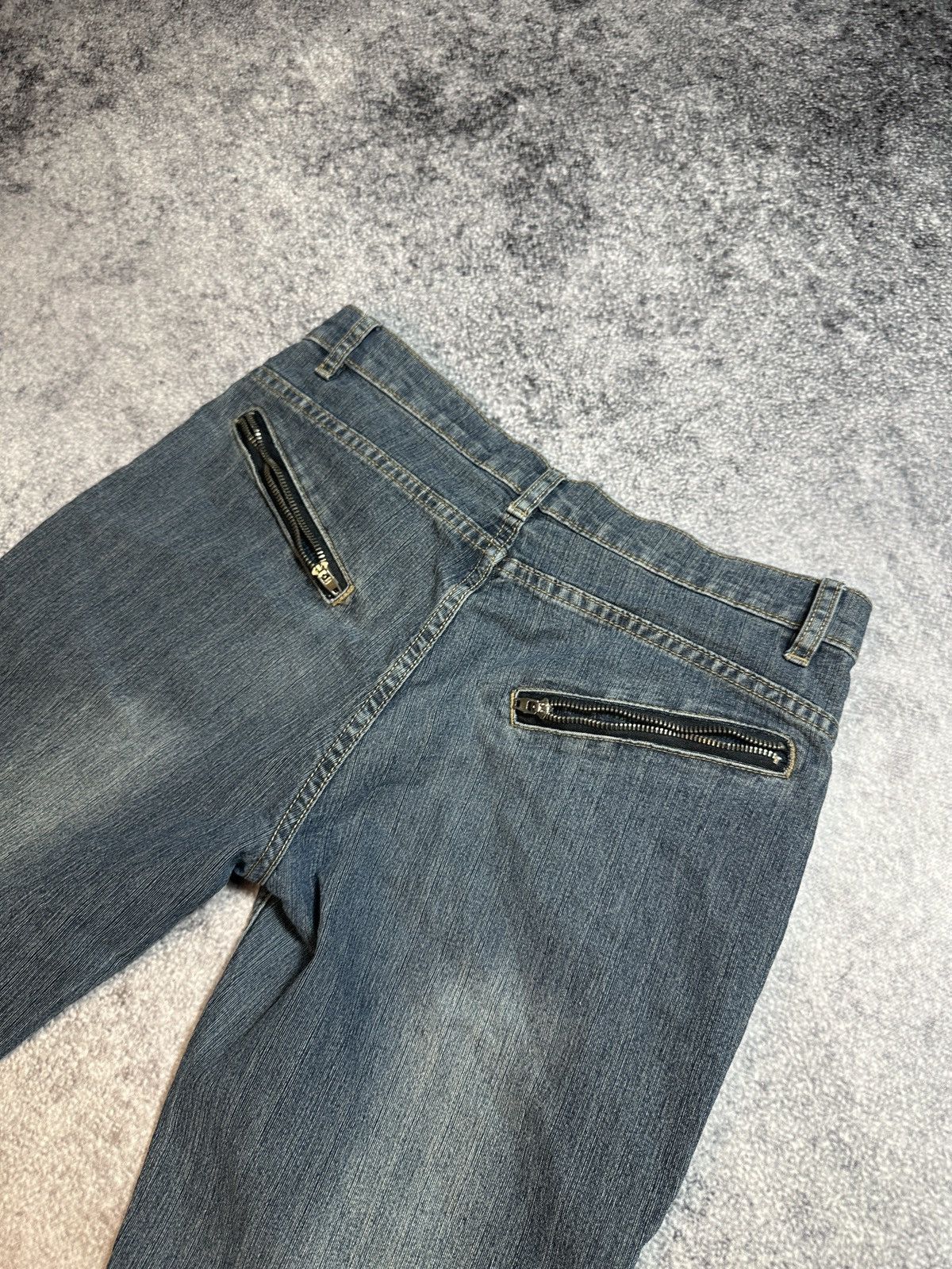Designer Y2K Vintage Casual Denim Zip Avant Garde Opium Style USA S Size US 31 - 5 Thumbnail