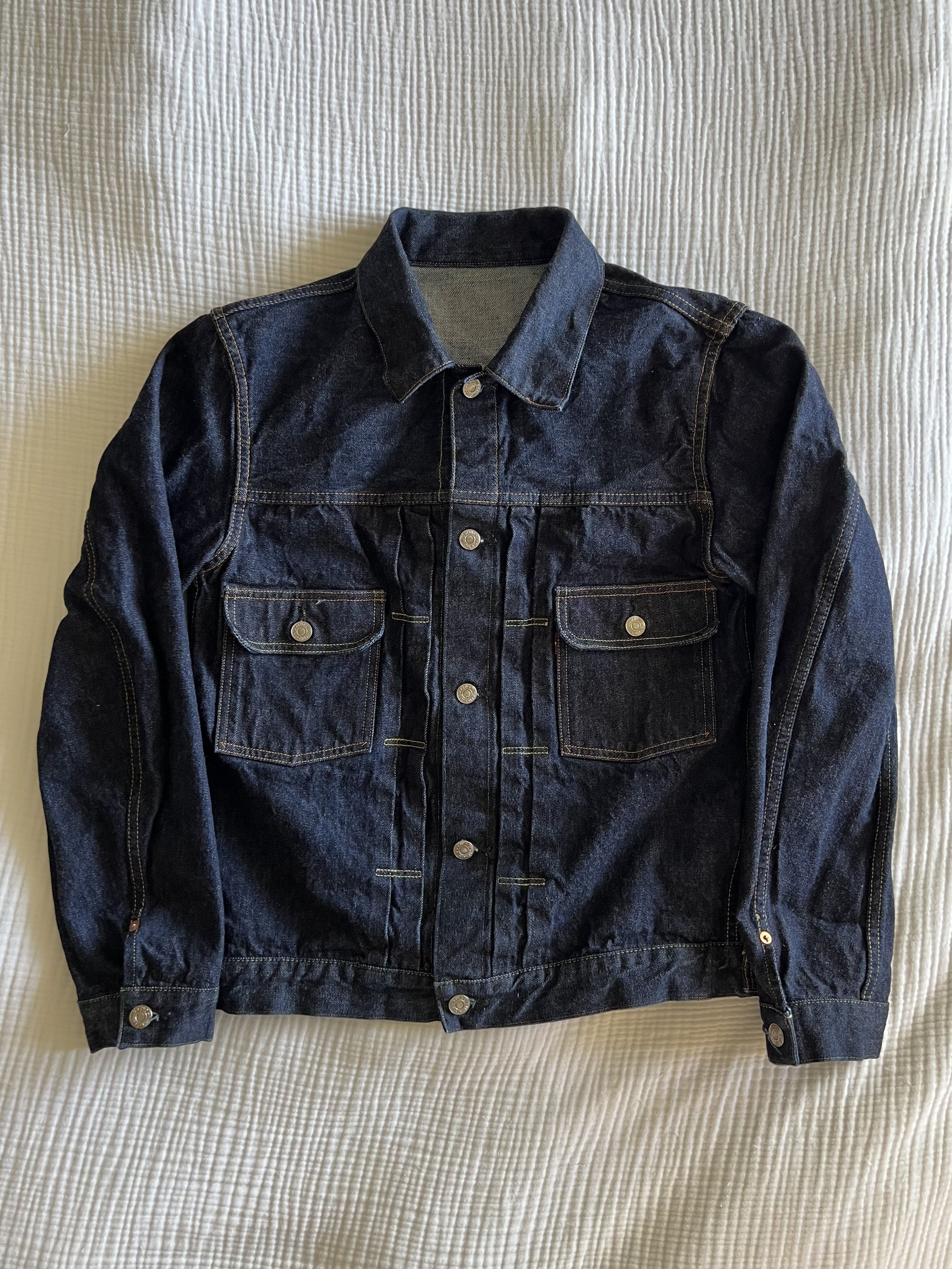 TCB Jeans TCB Jeans triple pleated blouse, natural indigo