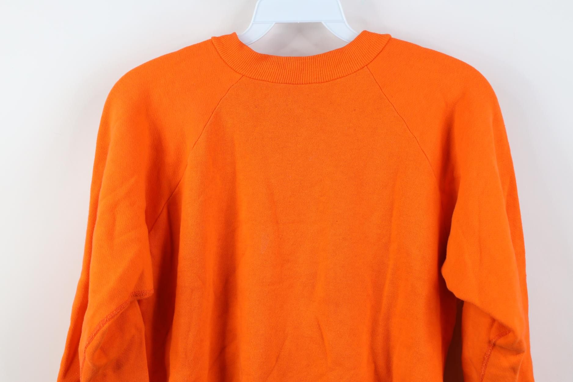 Vintage Vintage 70s Streetwear Blank Crewneck Sweatshirt Orange Size S / US 4 / IT 40 - 15 Thumbnail