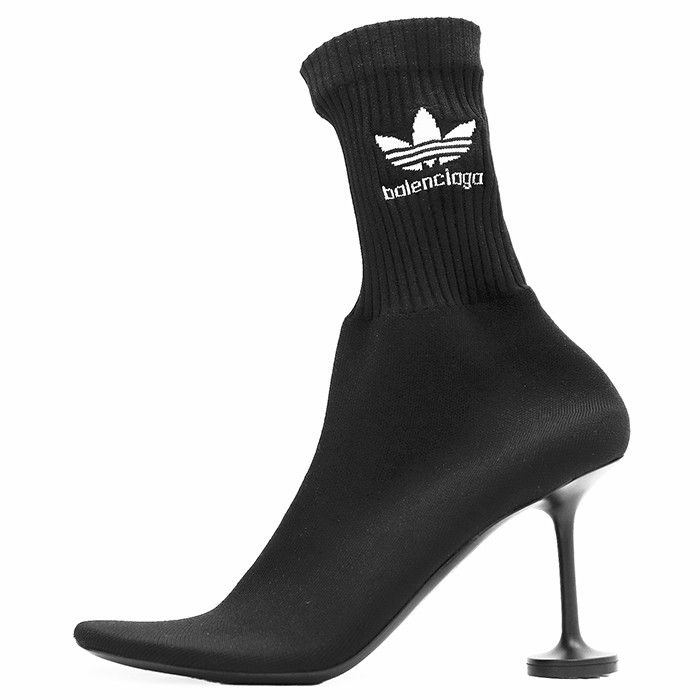 Balenciaga Balenciaga Balenciaga adidas SOCK BOOTIE Knit High Heel Booties Leather Shoes 722298W2LM1 DUTY FREE for USA Size ONE SIZE - 1 Thumbnail